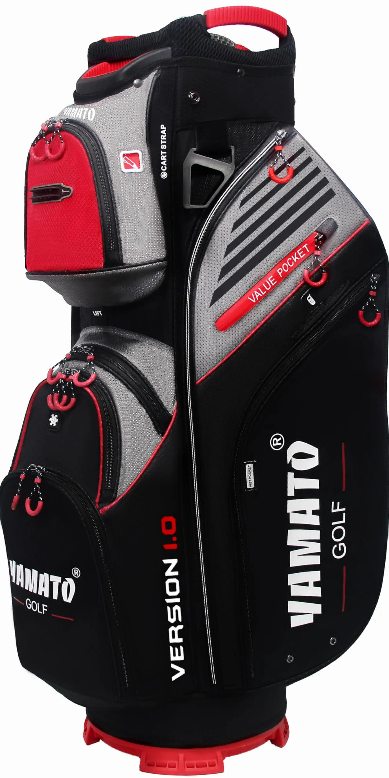 Yamato Borsa da golf cart 14 vie divisorio superiore con manici copertura antipioggia design leggero