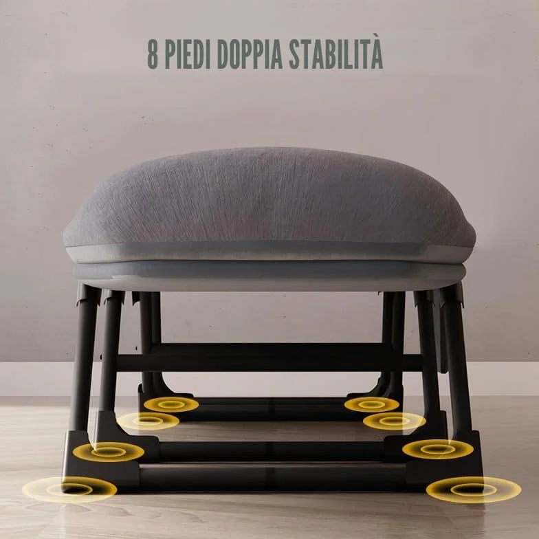 Letto da campeggio pieghevole per adulti 180cm capacità 200kg telaio in metallo
