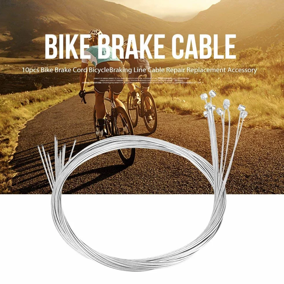 Cavo Freno Bici 10Pcs 2M Lungo Filo Riparazione Ricambio Sostituzione per Mountain Bike Strada