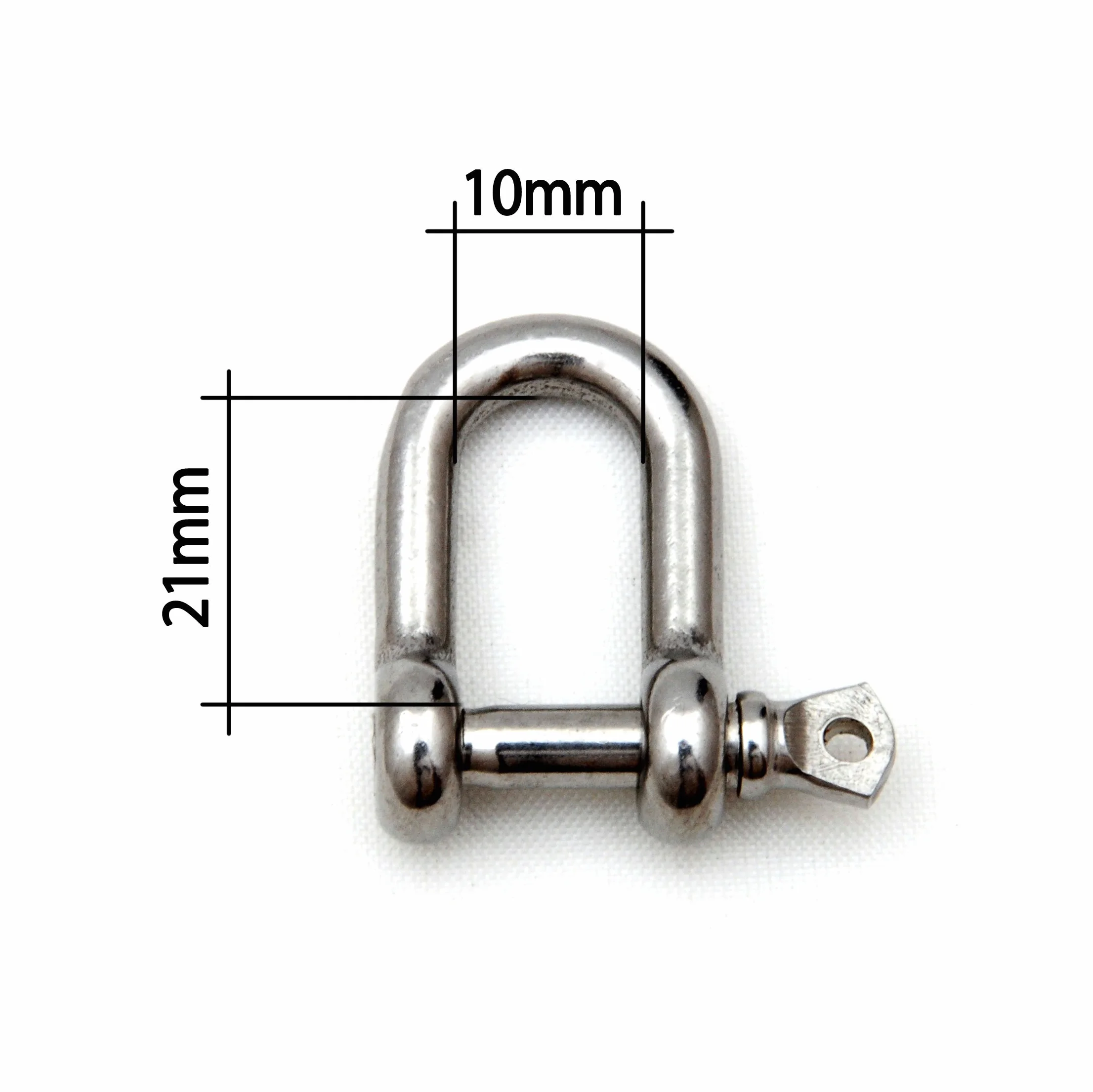 Ganzoo grilli a U acciaio argento M 33 x 20 mm apertura 21 x 10 mm spessore 5 mm per bracciali Paracord