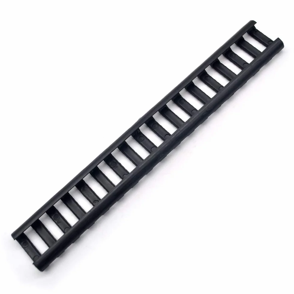 Trirock 4-Pack Black Heat Resistant Rifle Handguard Protector Rubber Ladder Rail Cover for Weaver Picatinny Rail