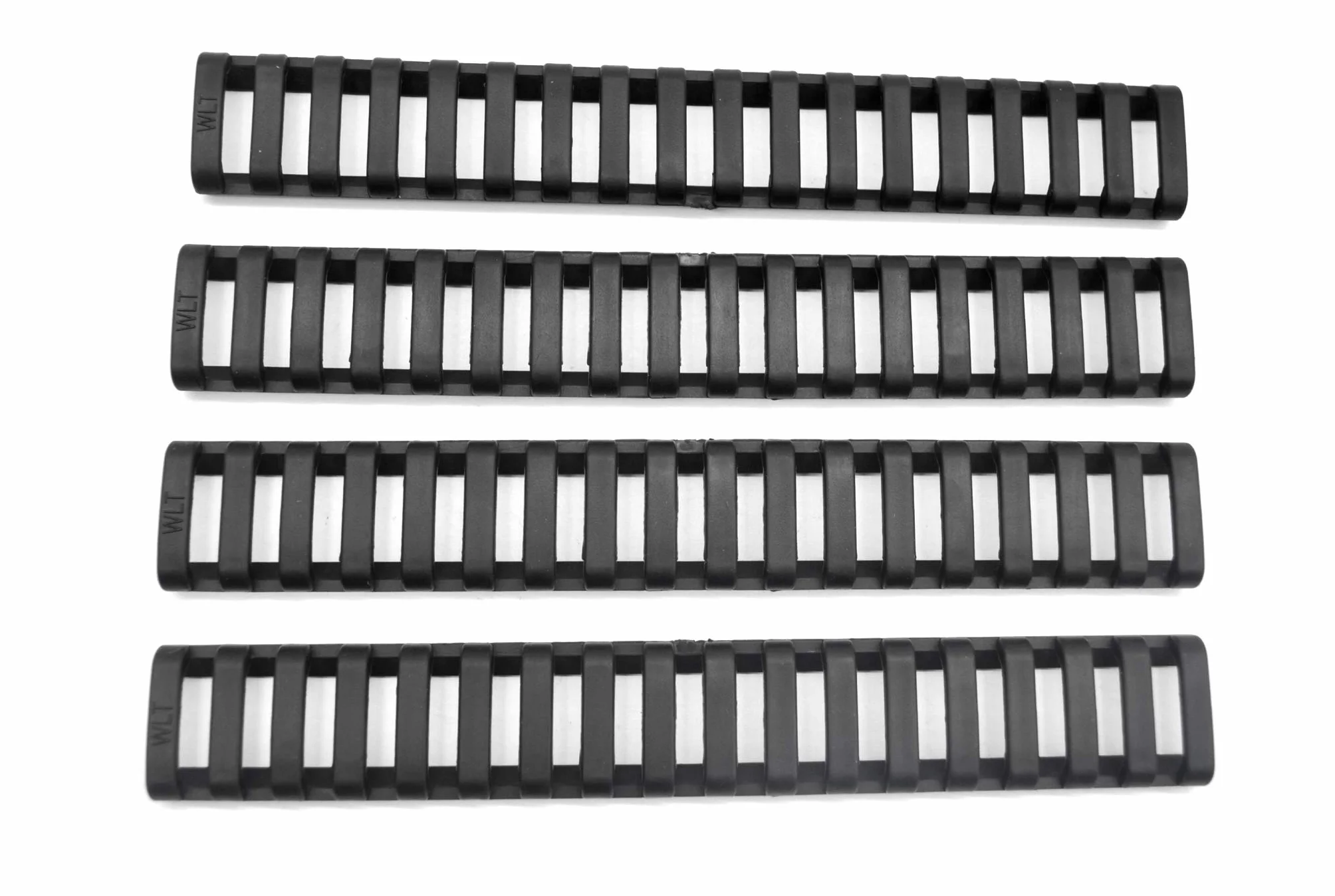 Trirock 4-Pack Black Heat Resistant Rifle Handguard Protector Rubber Ladder Rail Cover for Weaver Picatinny Rail