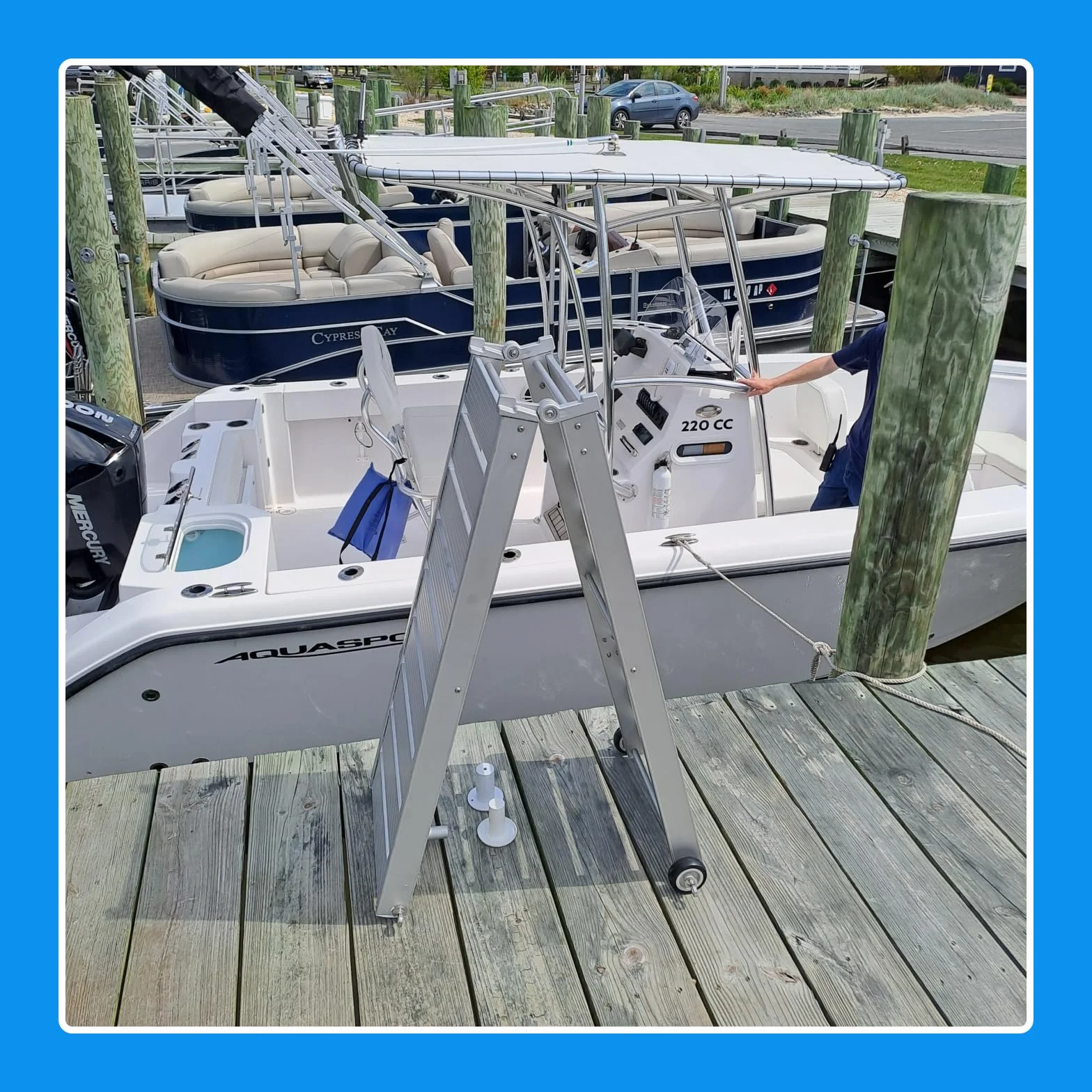 Passerella per Barca a Vela Yacht Alluminio Pieghevole 200cm MG200