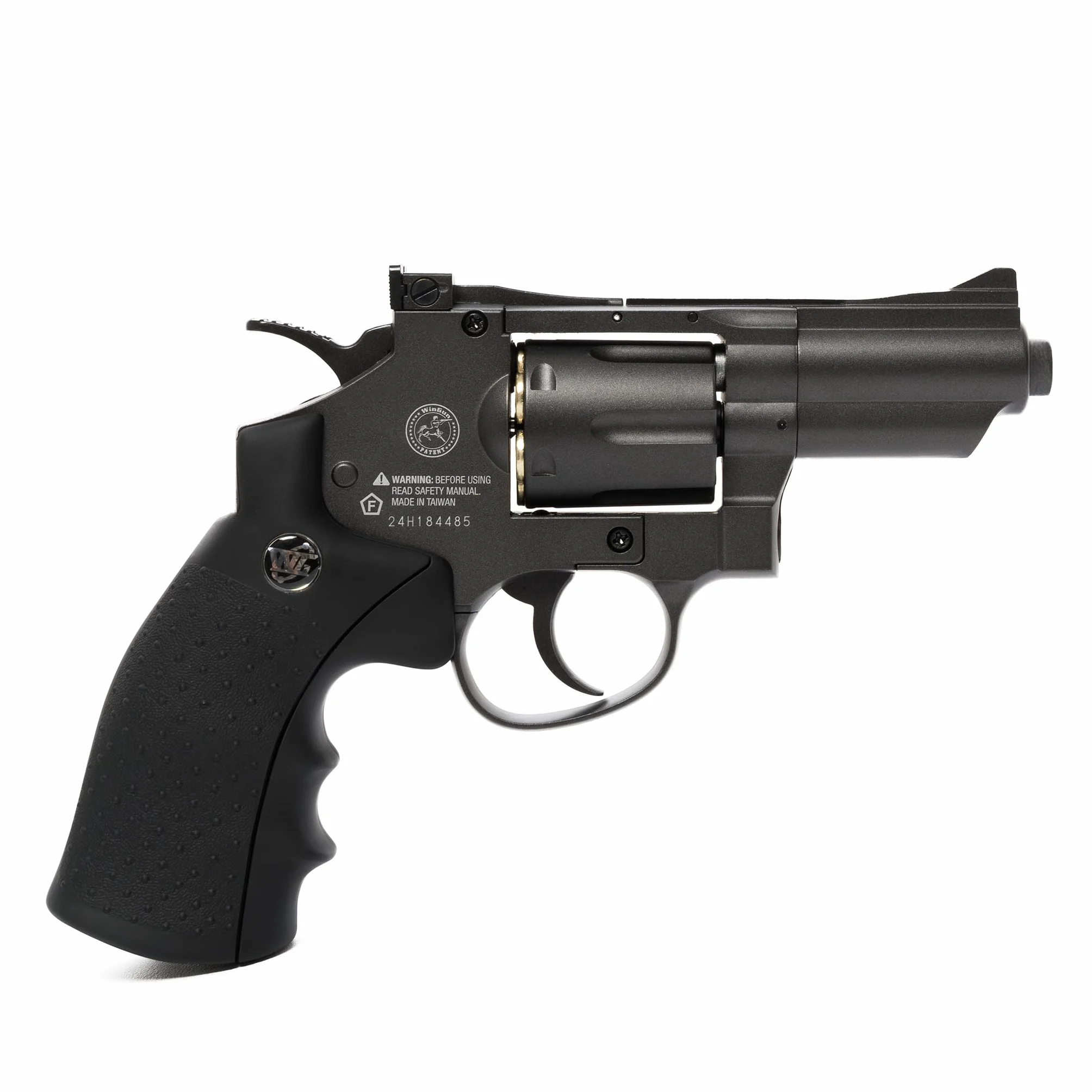 Pistola Softair Revolver a Pallini 6mm, 0,9 Joule, 34x12,5 cm, 5 Bombolette CO2, 1000 Pallini, Caricatore, 6 Bossoli