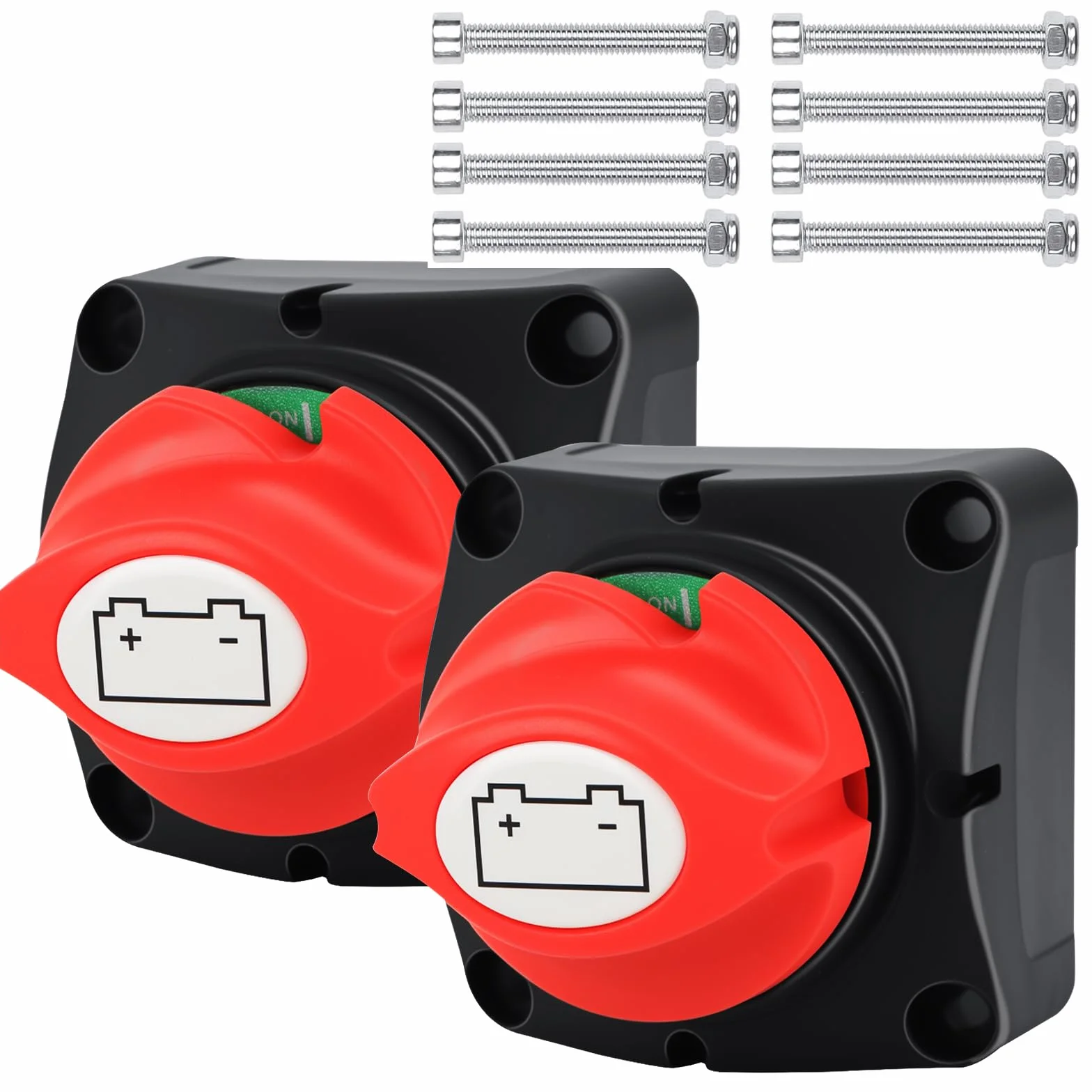 2 Pezzi Interruttore Stacca Batteria, 300A Interruttore di sconnessione della batteria(24-48V), Adatto per barche, motocicli, yacht, automobili, veicoli a motore, attrezzature marine e camper