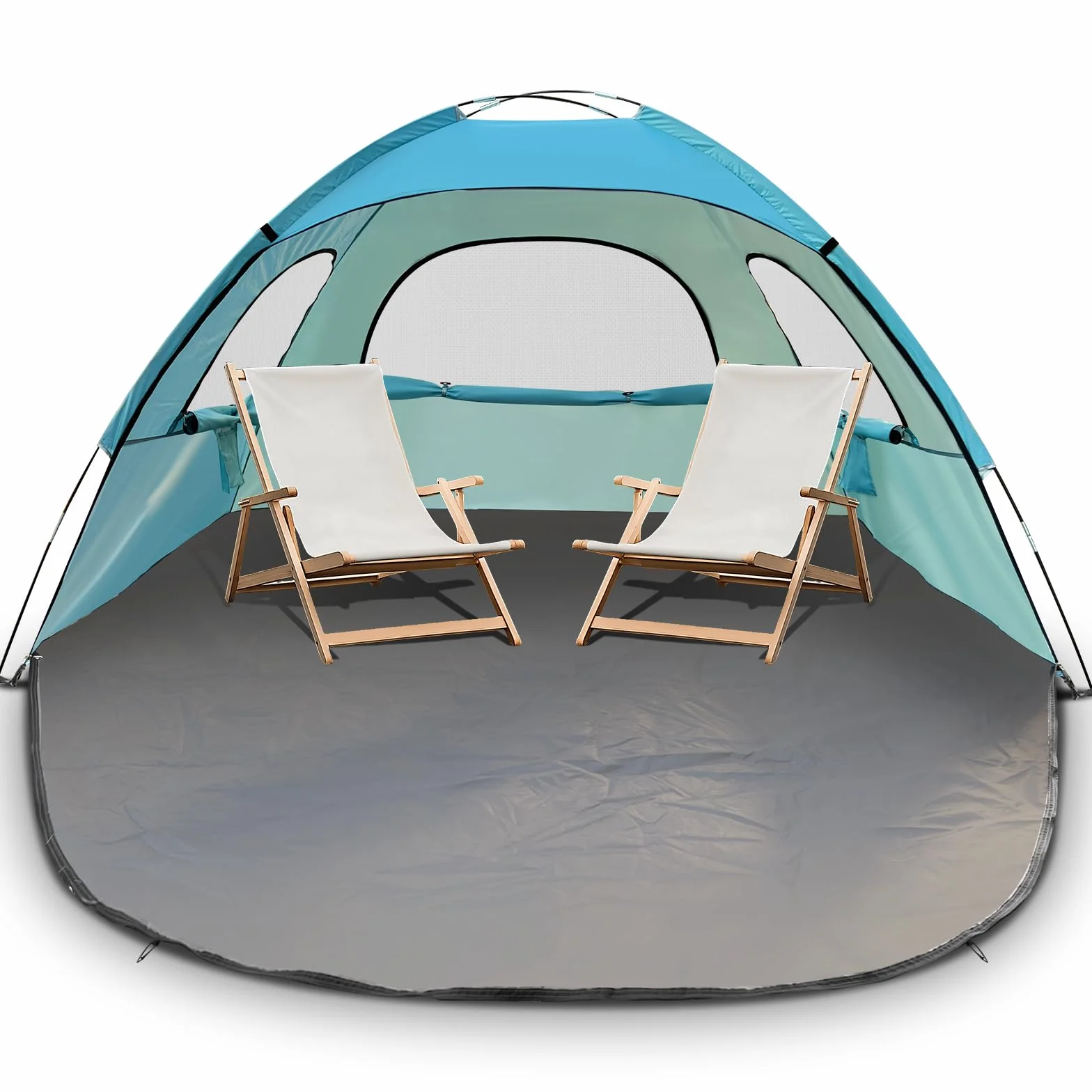 JAICOM Tenda da spiaggia 2-3 persone protezione UV UPF 50+