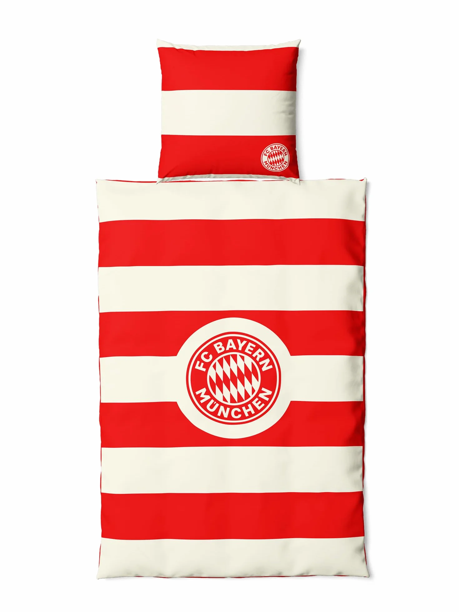 FC Bayern München Biancheria da letto Rosso/Bianco 135 x 200 cm
