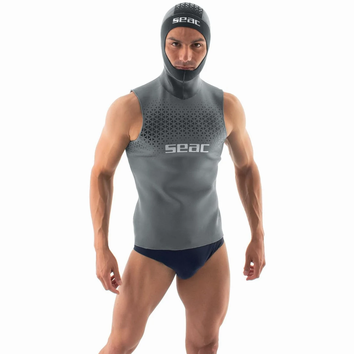 SEAC Hoody Man, Gilet Sottomuta con Cappuccio in Neoprene
