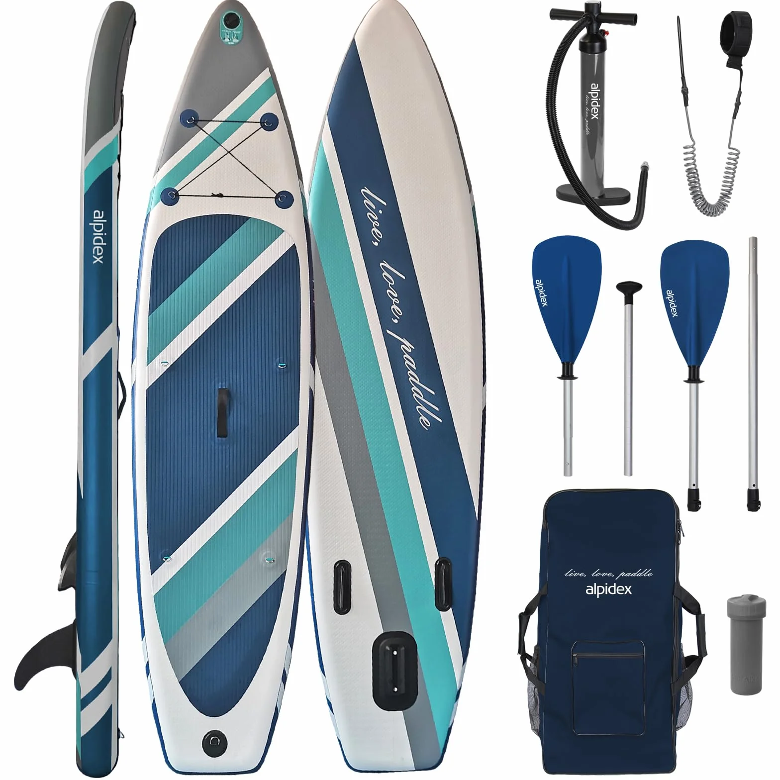 ALPIDEX Stand Up Paddle Gonfiabile 320 x 76 x 15 cm ISUP Portata Massima 200 kg Tavola SUP Leggero Stabile Set Completo