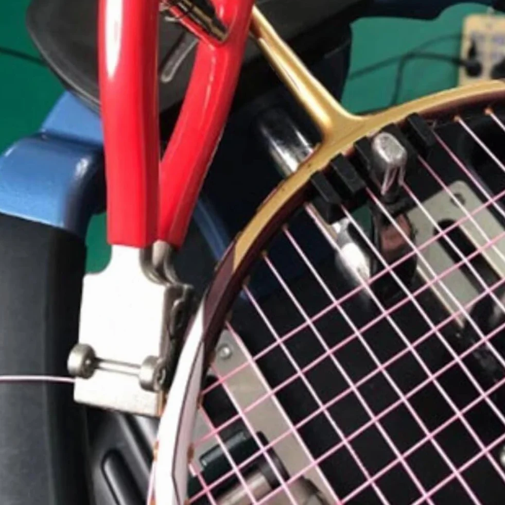 Clip di filettatura per racchetta da tennis e badminton, manico antiscivolo, molla ad alta pressione, rosso