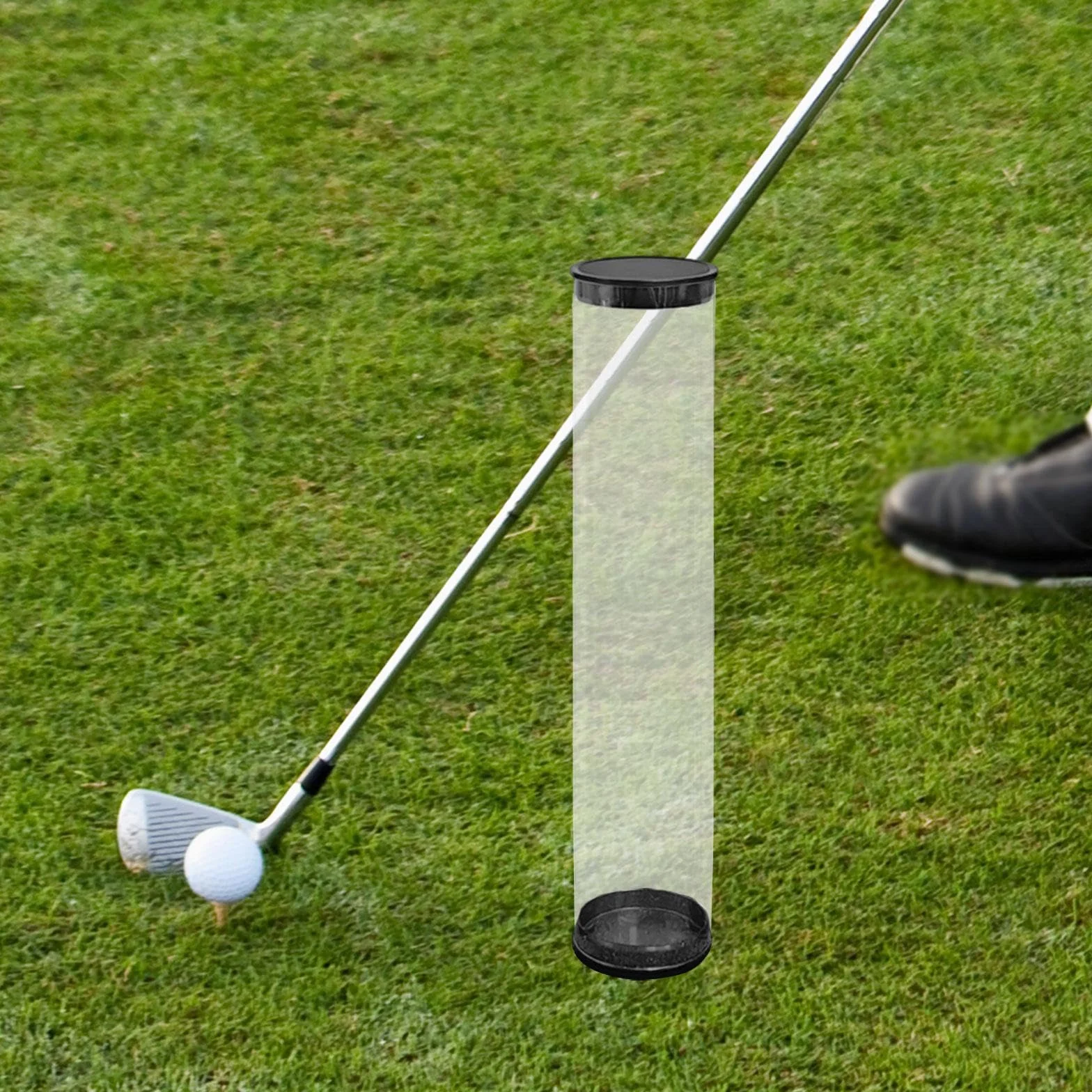 Baoblaze Pojemnik Cylindryczny na Piłki Golfowe, Przezroczysty i Przenośny