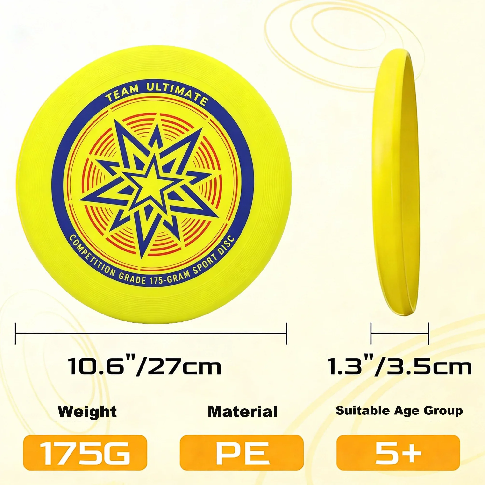 Frisbee Competitivo 175g per Ultimate e Lancio Professionale