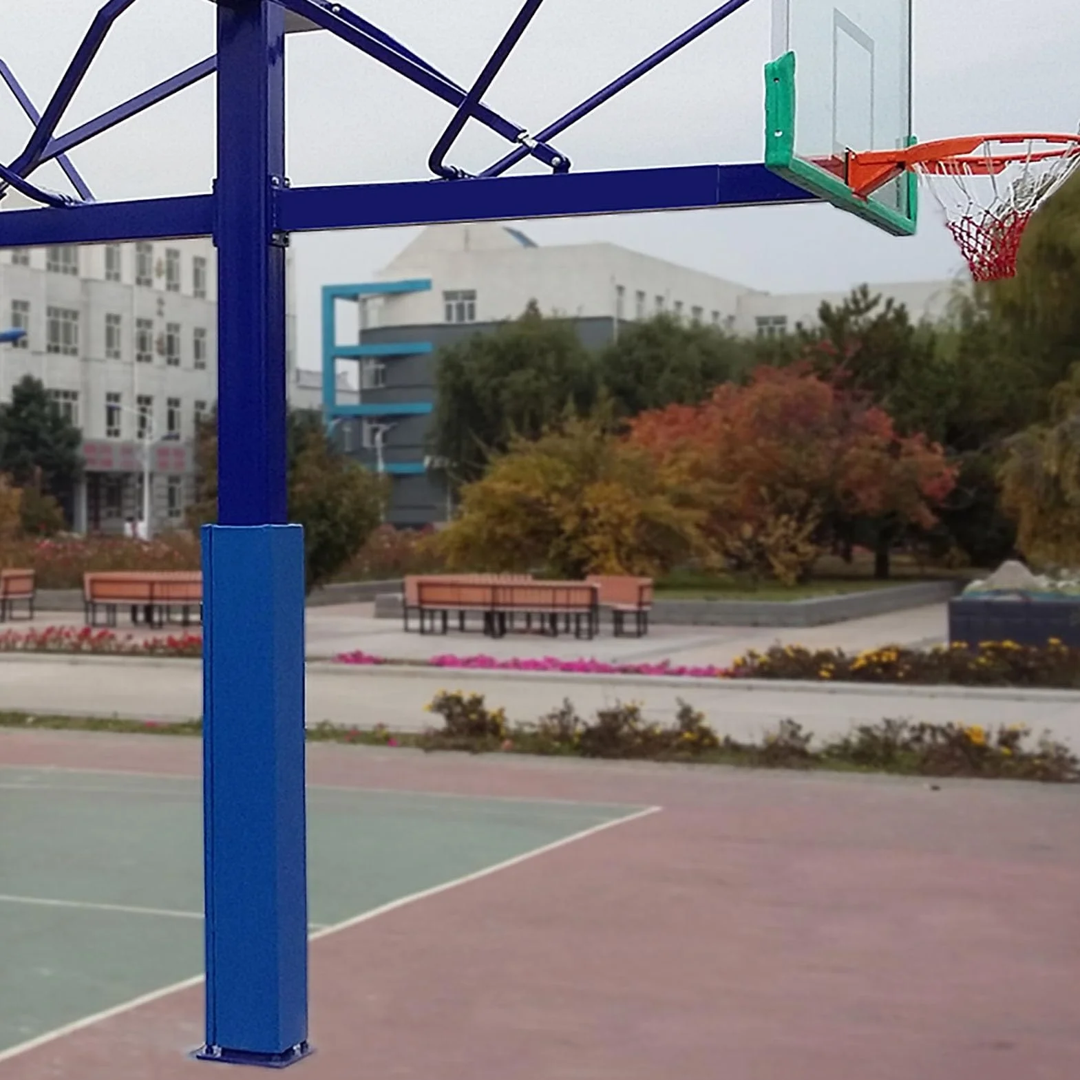 Imbottitura per Palo da Basket Protezione, Resistente alle Intemperie, Cuscinetti di Sicurezza per Giocatori, Cuscino Ammortizzante per Colonne (Blu, 10x10 cm)