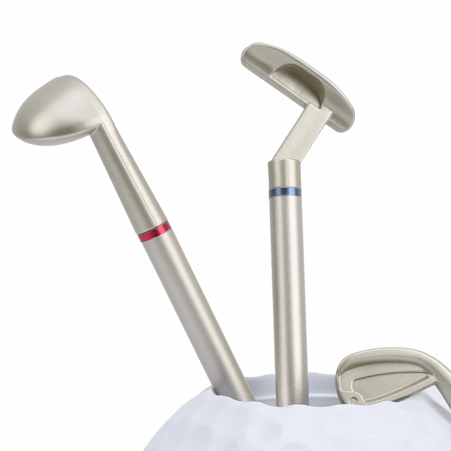 Portapenne da Golf Set 3 Penne a Sfera Decorativo per Ufficio Casa Auto Regalo Uomini