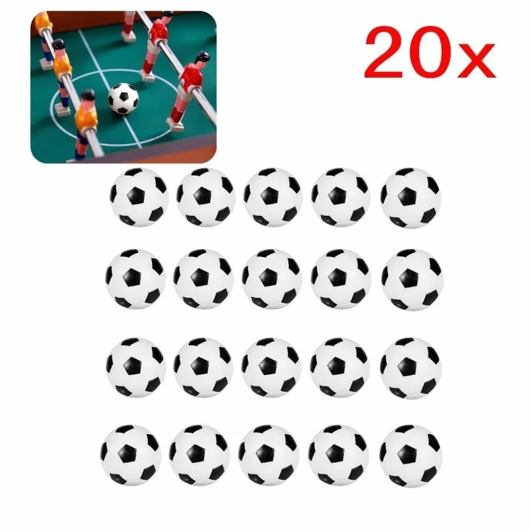 Palline Calcio Balilla 32mm Bianco & Nero per Tavola Biliardino