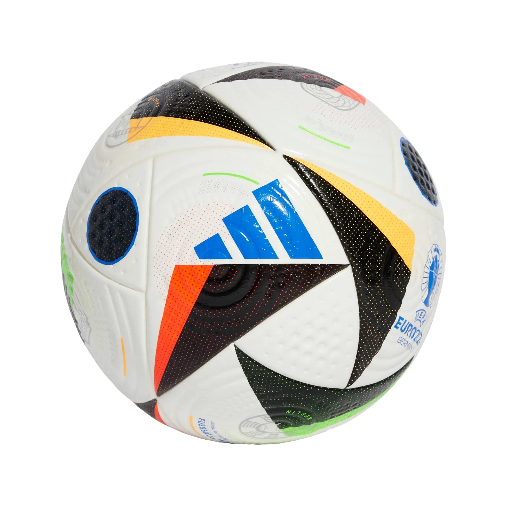 Adidas Euro24 PRO Palloncino, Bianco/Nero/Globlu, Taglia Unica Unisex-Adulto