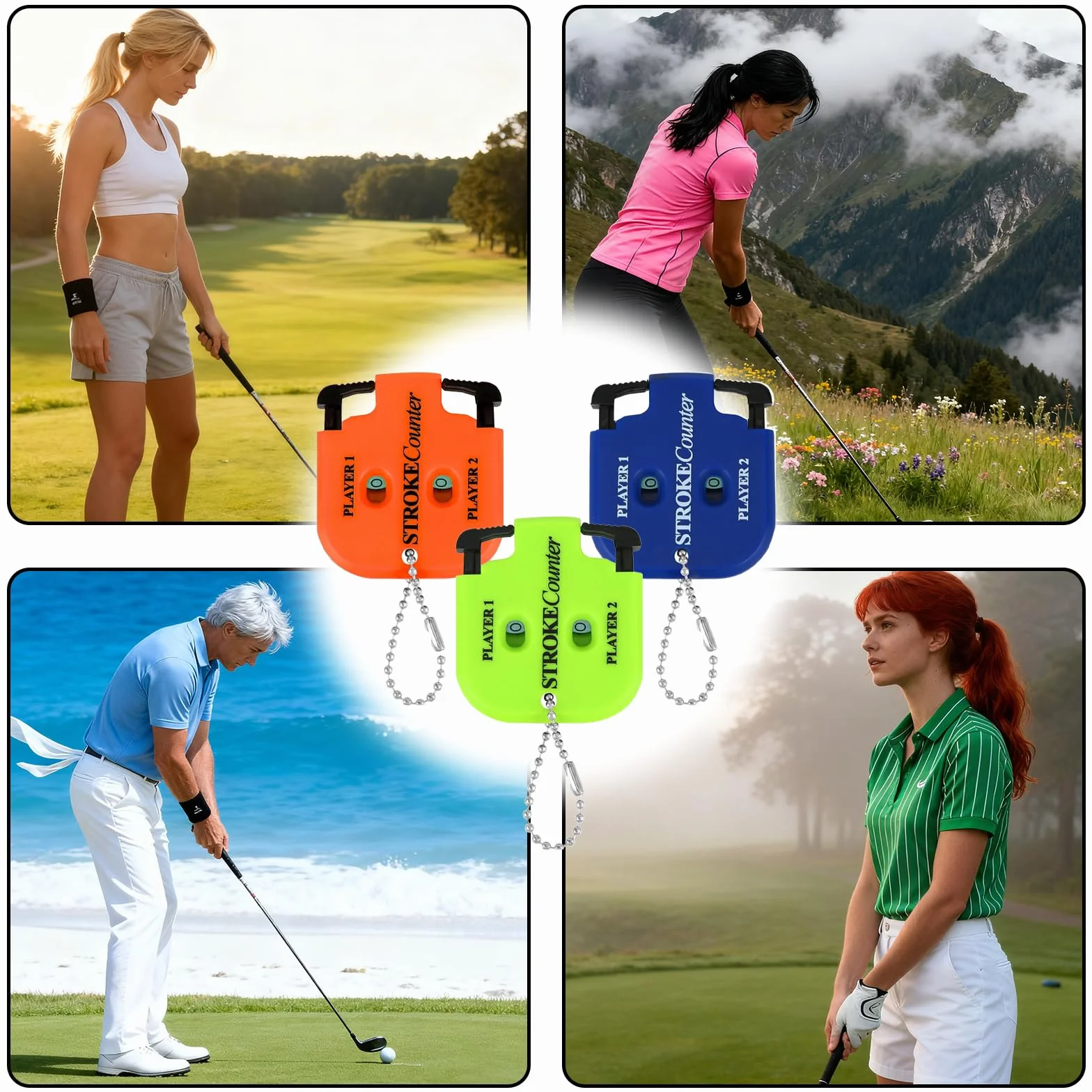 YNR Contatore di Punteggio Golf Contatori Colpi Segnapunti per Scuola Eventi Sportivi