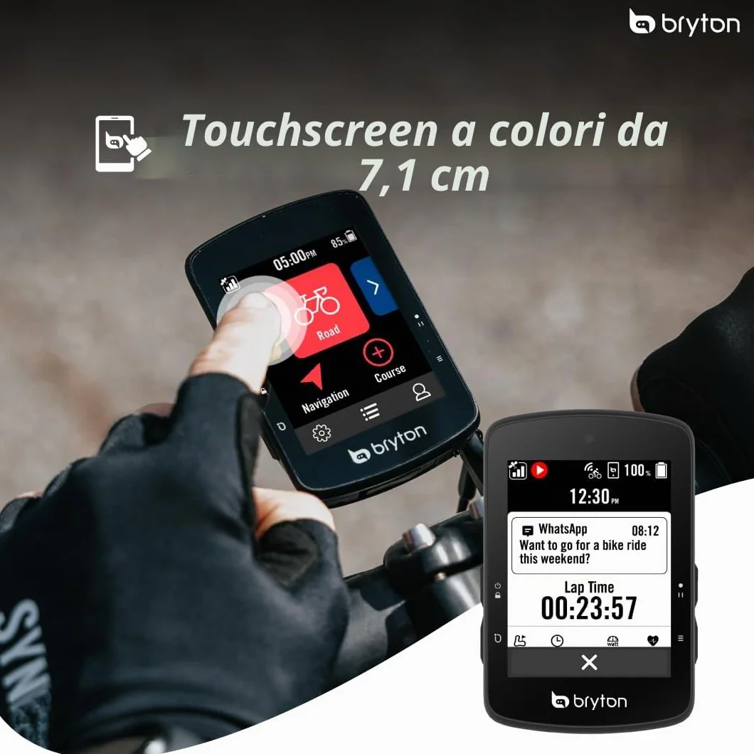 Bryton Rider S510 GPS Bike Computer 2.8" Touchscreen LCD, Offline USA Map, Bike Radar Compatible, 30h Battery, Waterproof