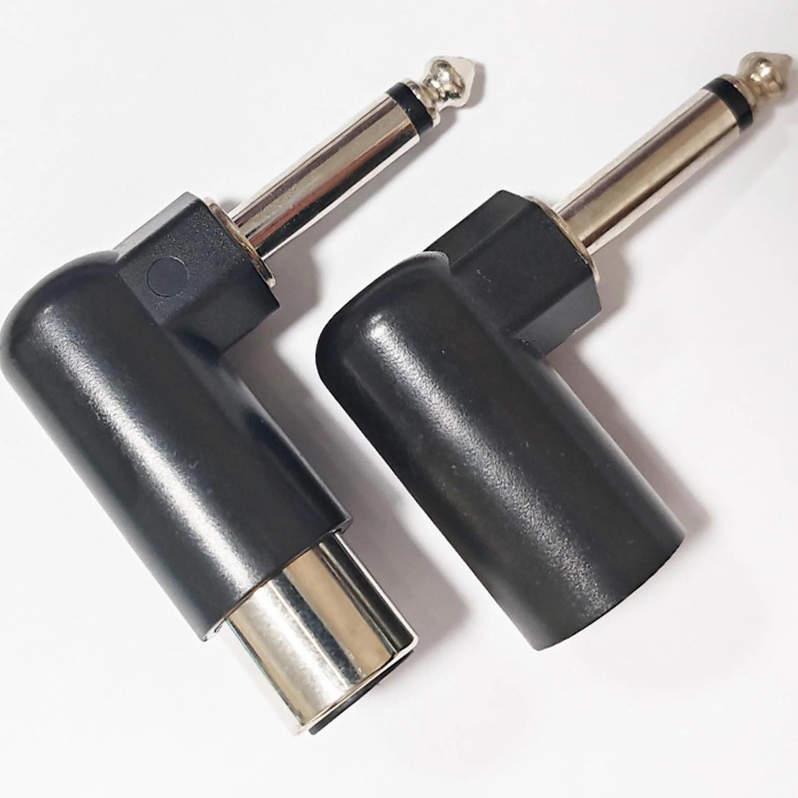 Adattatore ad angolo retto da 6,35 mm a XLR maschio/femmina per chitarre, tastiere e mixer