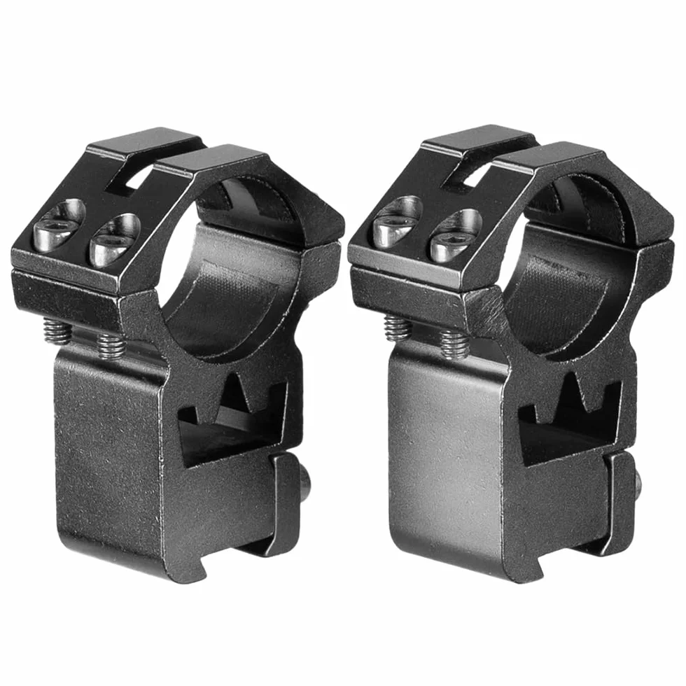 Una Coppia 25.4mm Anelli di Montaggio Ottico Dovetail Doppio Nail Base 11MM Rail Altezza Sella