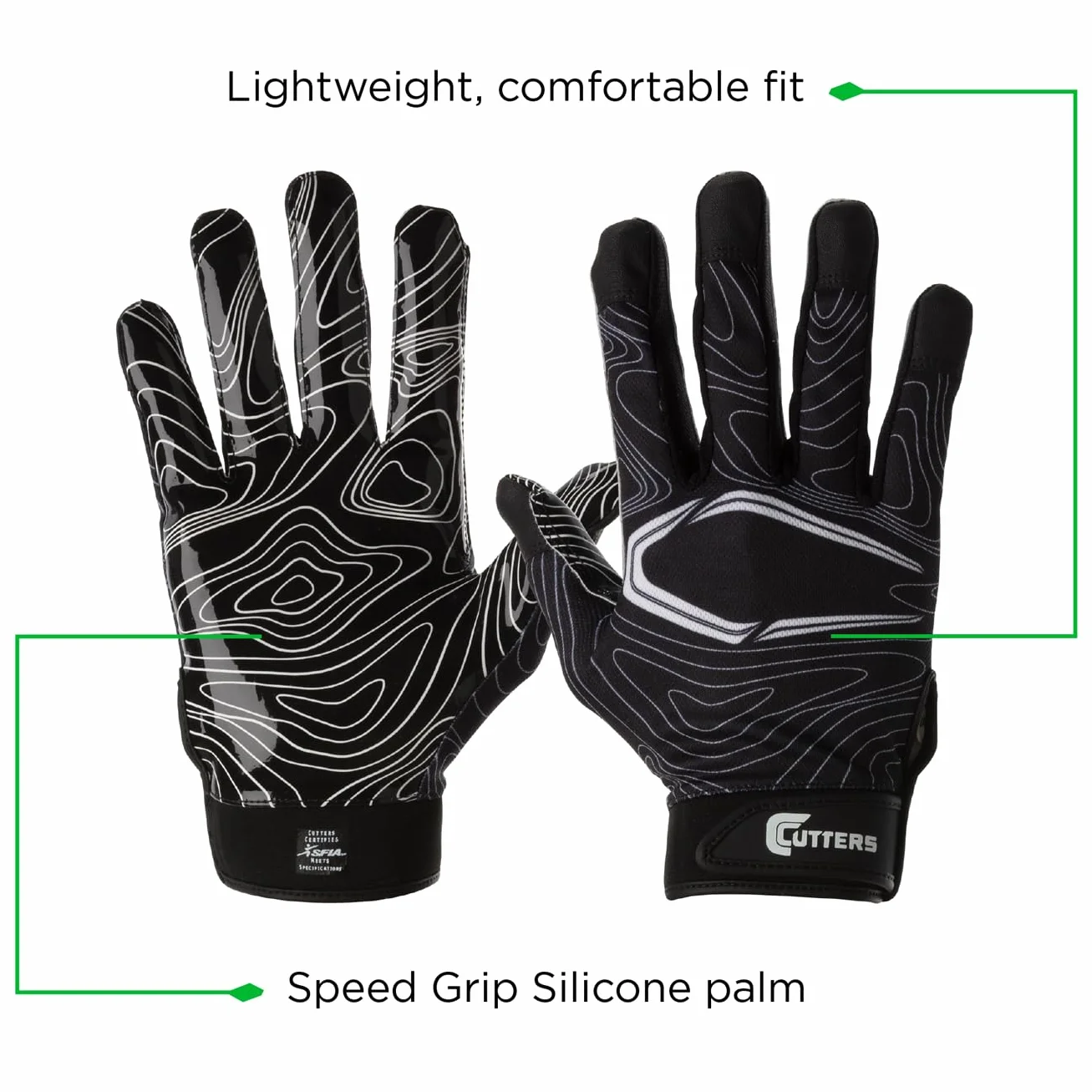 Guanti da calcio Game Day design topo bianco presa comfort