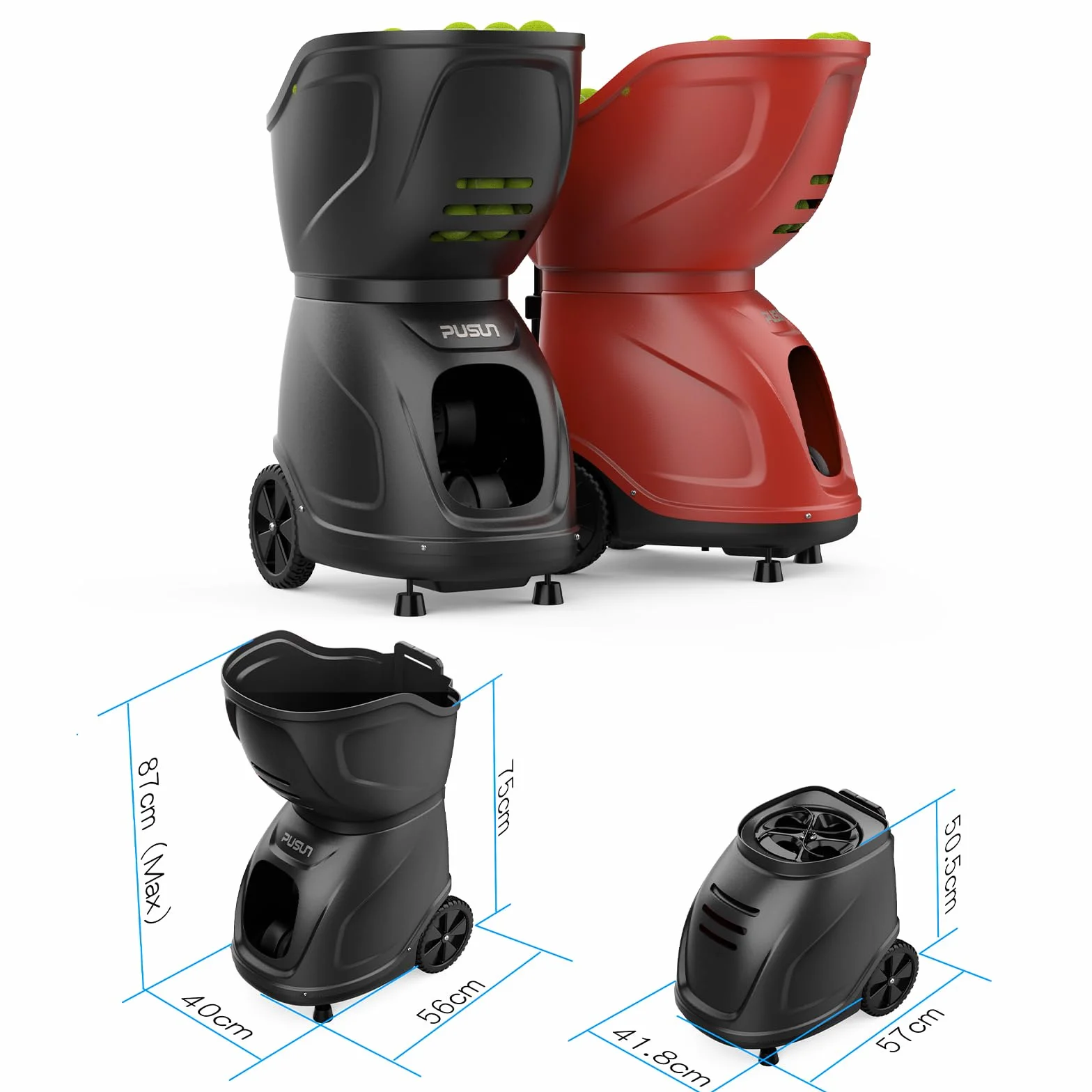 Macchina per palline da tennis portatile automatica PT-9001 Pro con app e telecomando