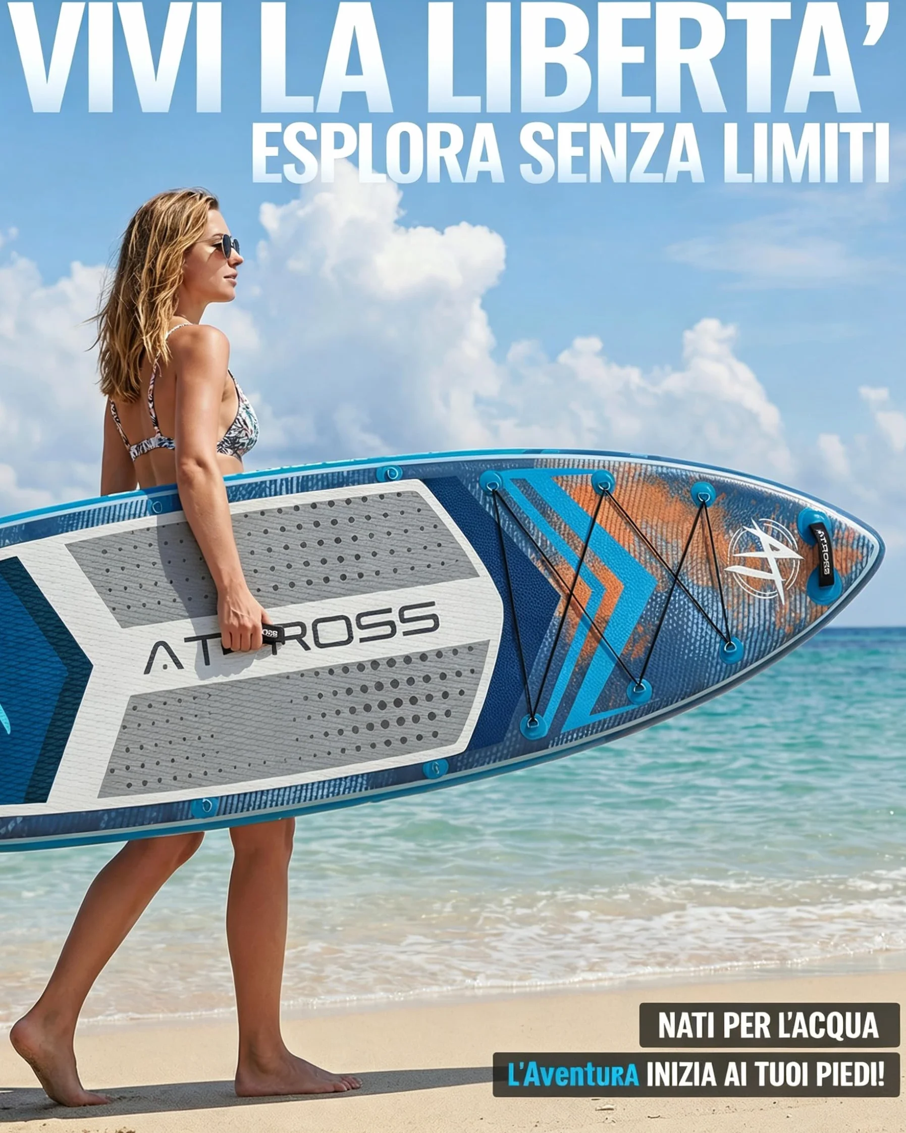 Tavola SUP Gonfiabile 320x84cm Stand Up Paddle Extra Largo per 2 Persone Portata 200kg con Sedile Kayak