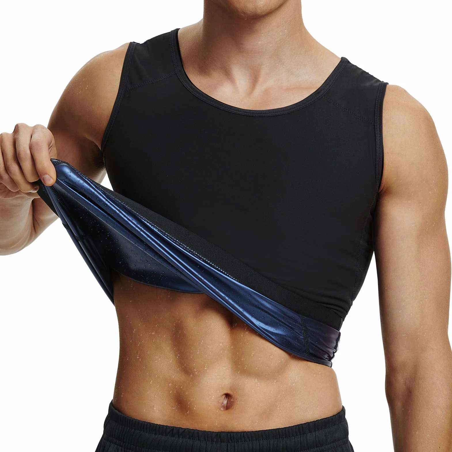 Kiiwah Canottiera Dimagrante da Sauna Uomo, Gilet Sauna Riscaldamento, Camicia Traspirante per Perdita di Peso Fitness