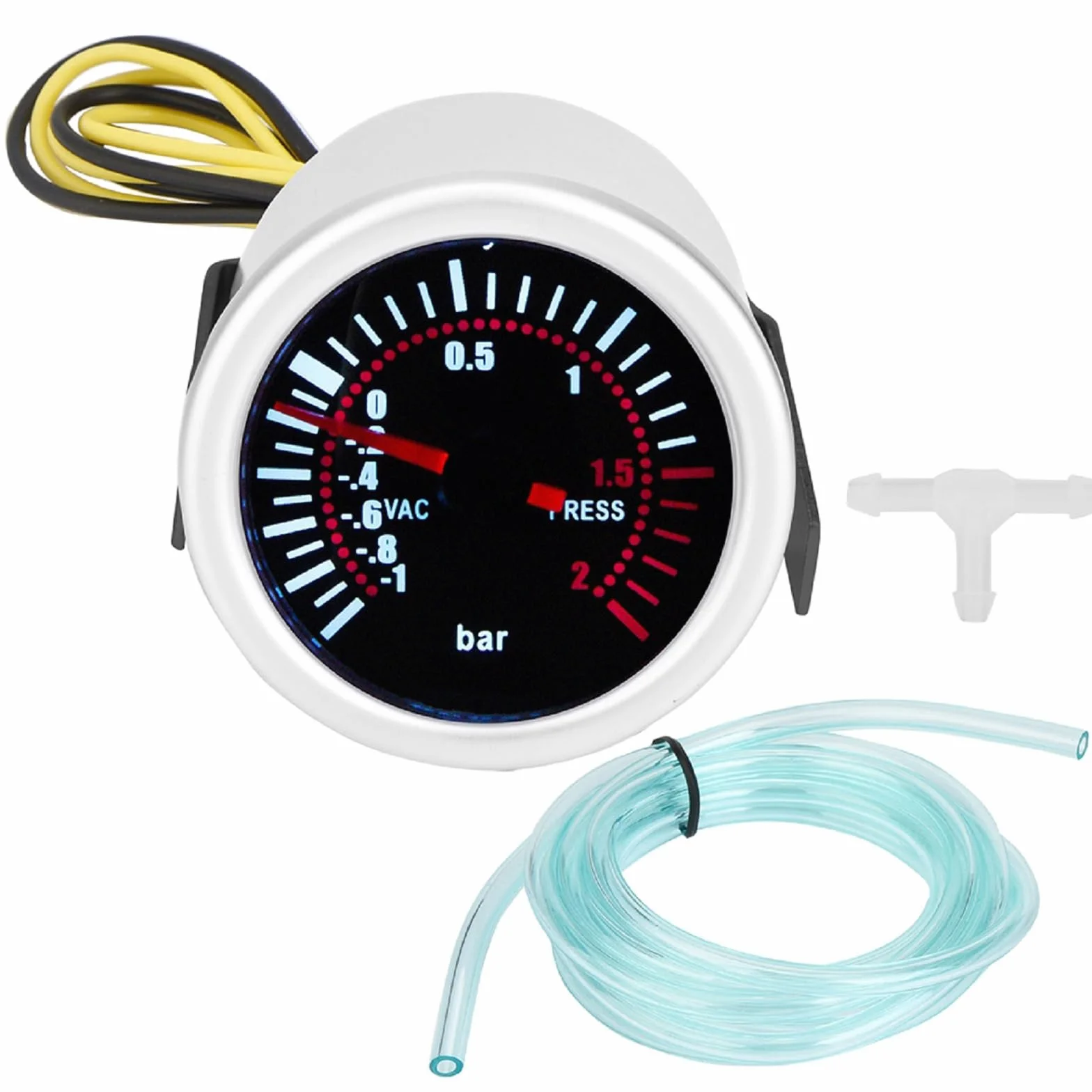 Turbo Boost Gauge, 12V 2"Car Universal LED Digital Turbo Boost PSI Gauge Meter Meter Turbo Boost Gauge Turbo Gauge Kit Turbo Gauge
