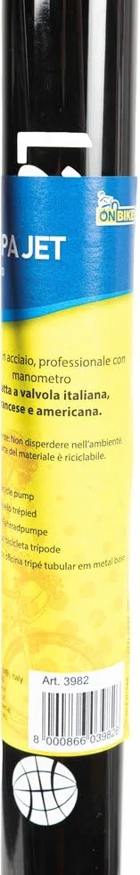 Pompa Jet In Acciaio Professionale Con Manometro Pompa Bici Da Terra Universale Per Valvole Presta Schrader Regina