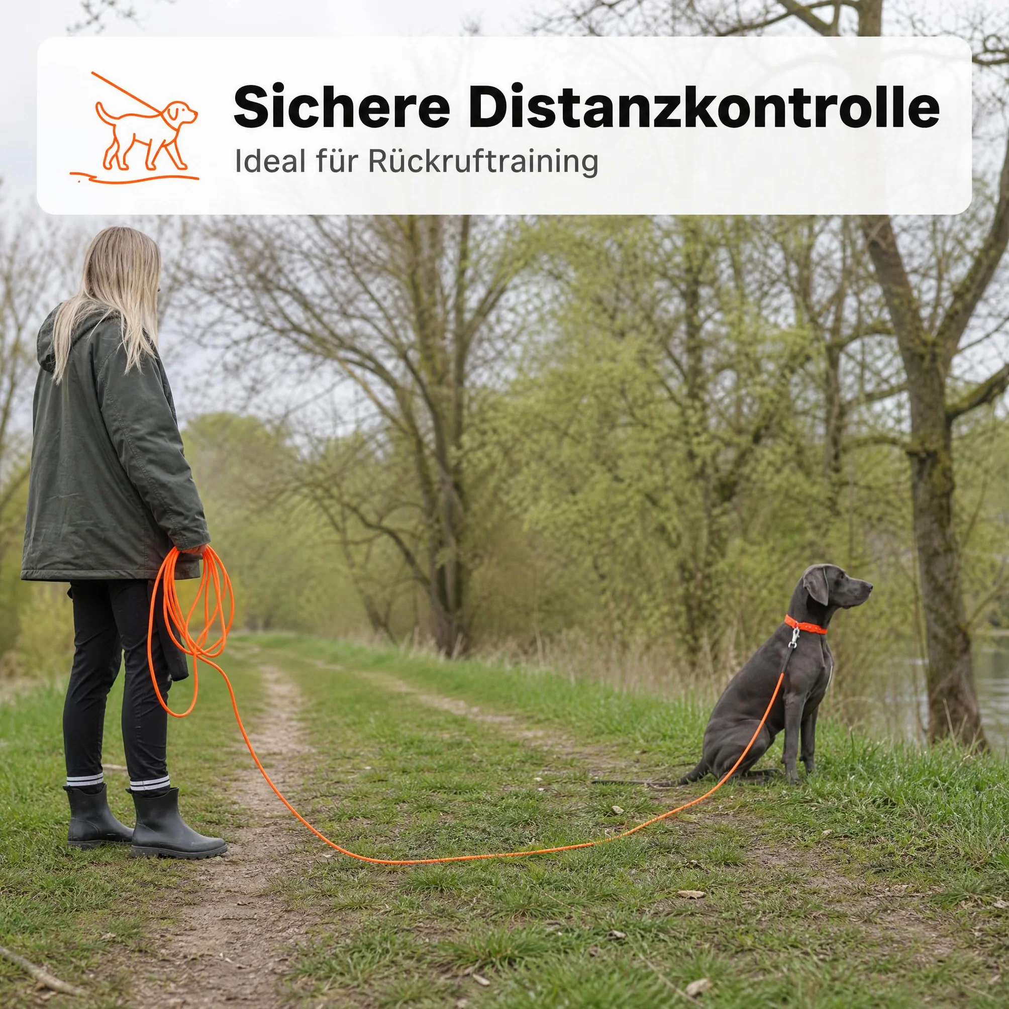 Guinzaglio per cani plastica Traino Campo