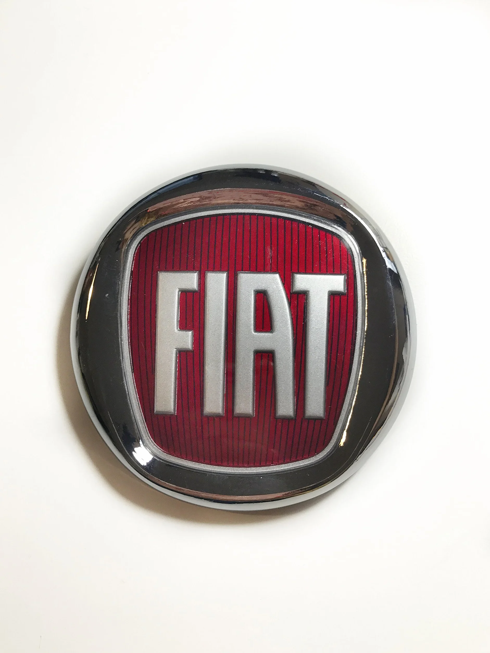 FREGIO STEMMA LOGO FIAT ROSSO 120 mm Qubo, Fiorino, Freemont