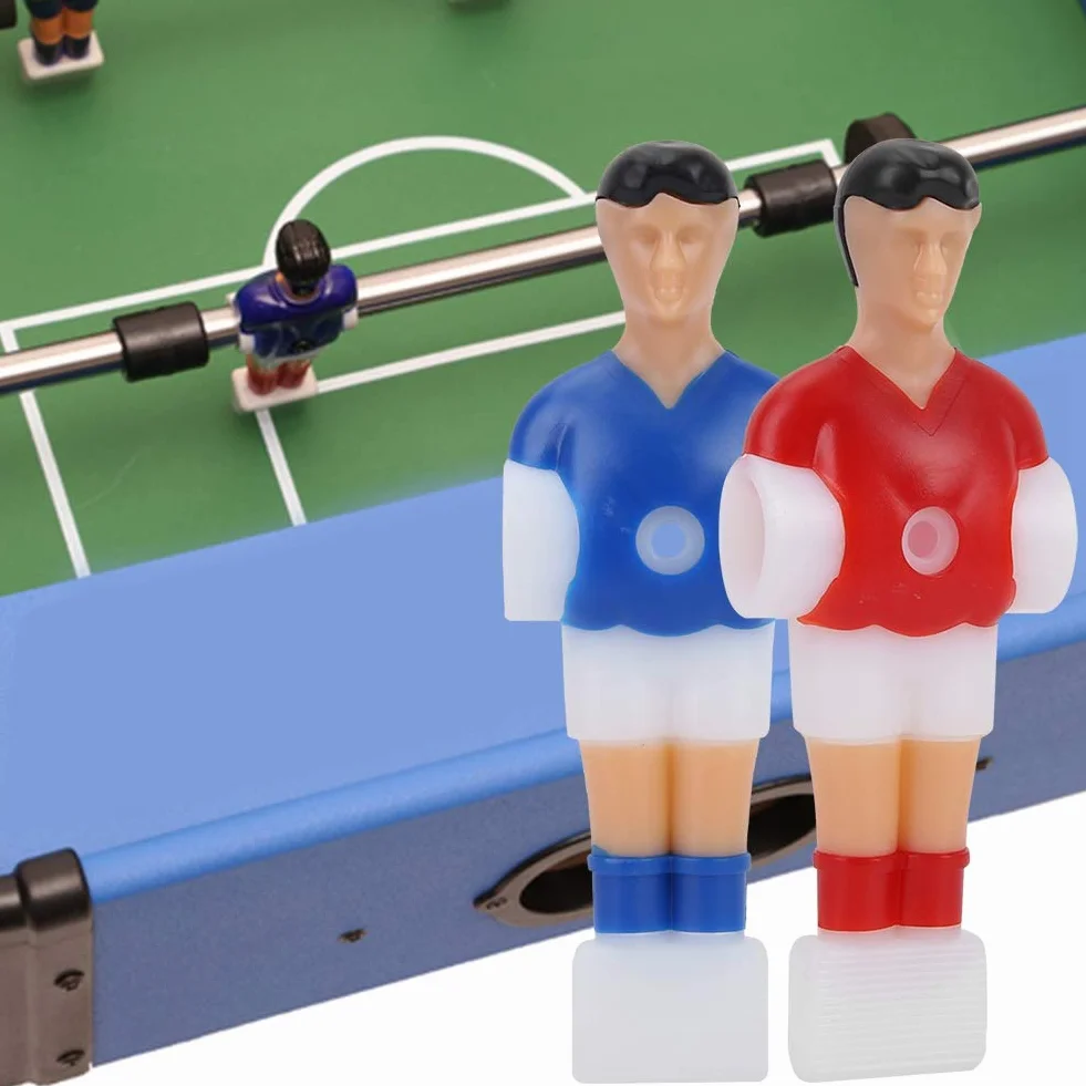 Calcio da Tavolo Set Giocatori di Ricambio - 2 Rosso e 2 Blu Accessori Tavolo Calcio
