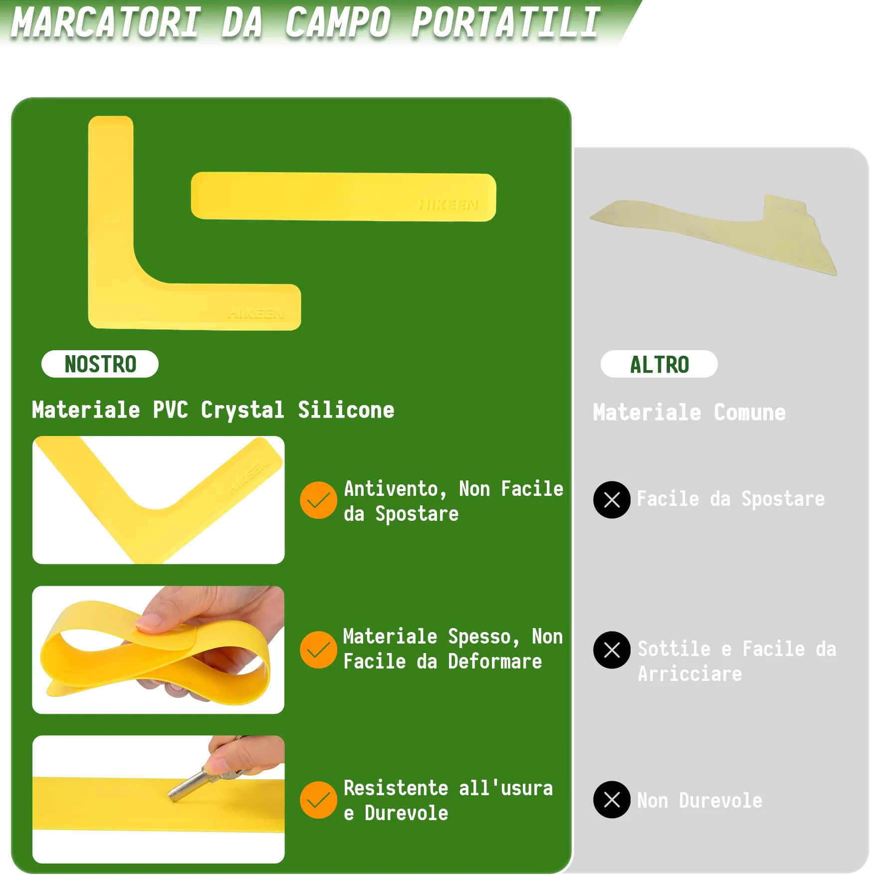 BOOSTEADY Kit Marcatori Linee Campo Pickleball 28 Pezzi Anti-Scivolo Resistenti al Vento