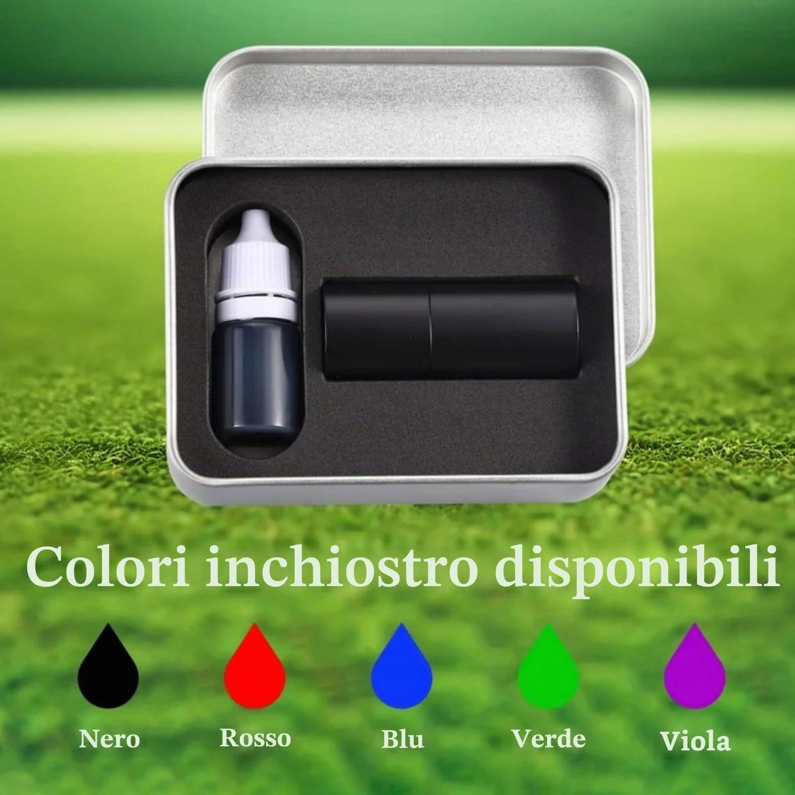 Timbro personalizzato per pallina da golf autoinchiostrante - Marcatore monogramma per golfisti