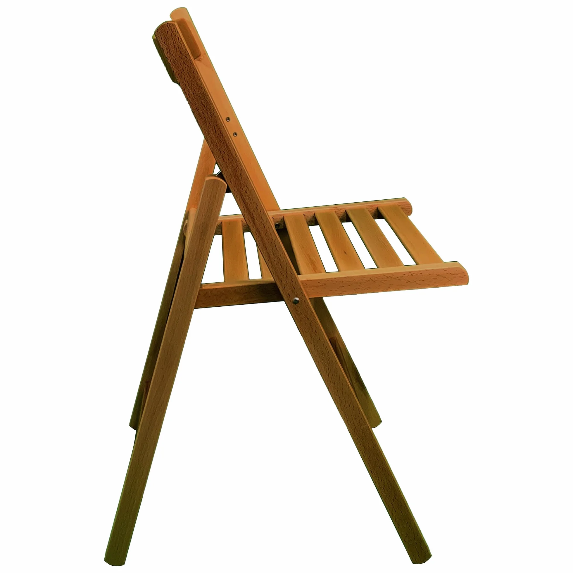 Sicignano Set 2 Sedie Pieghevoli in Legno di Faggio Noce 43x49x79h cm Made in Italy
