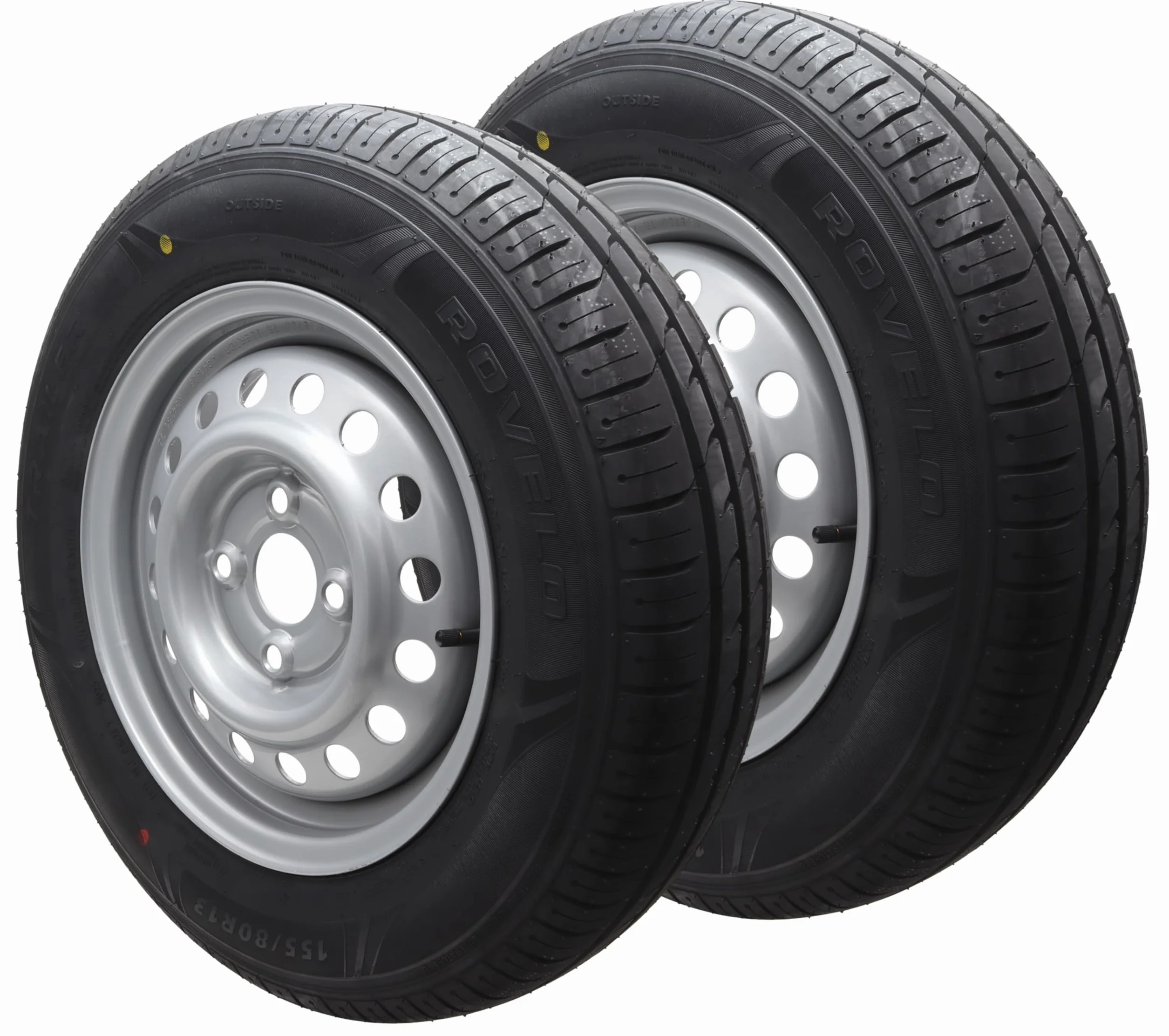 Ruota completa 155/80R13 84N 100x4, 4Jx13, 4 fori, 155 80 R 13 (2 pezzi)