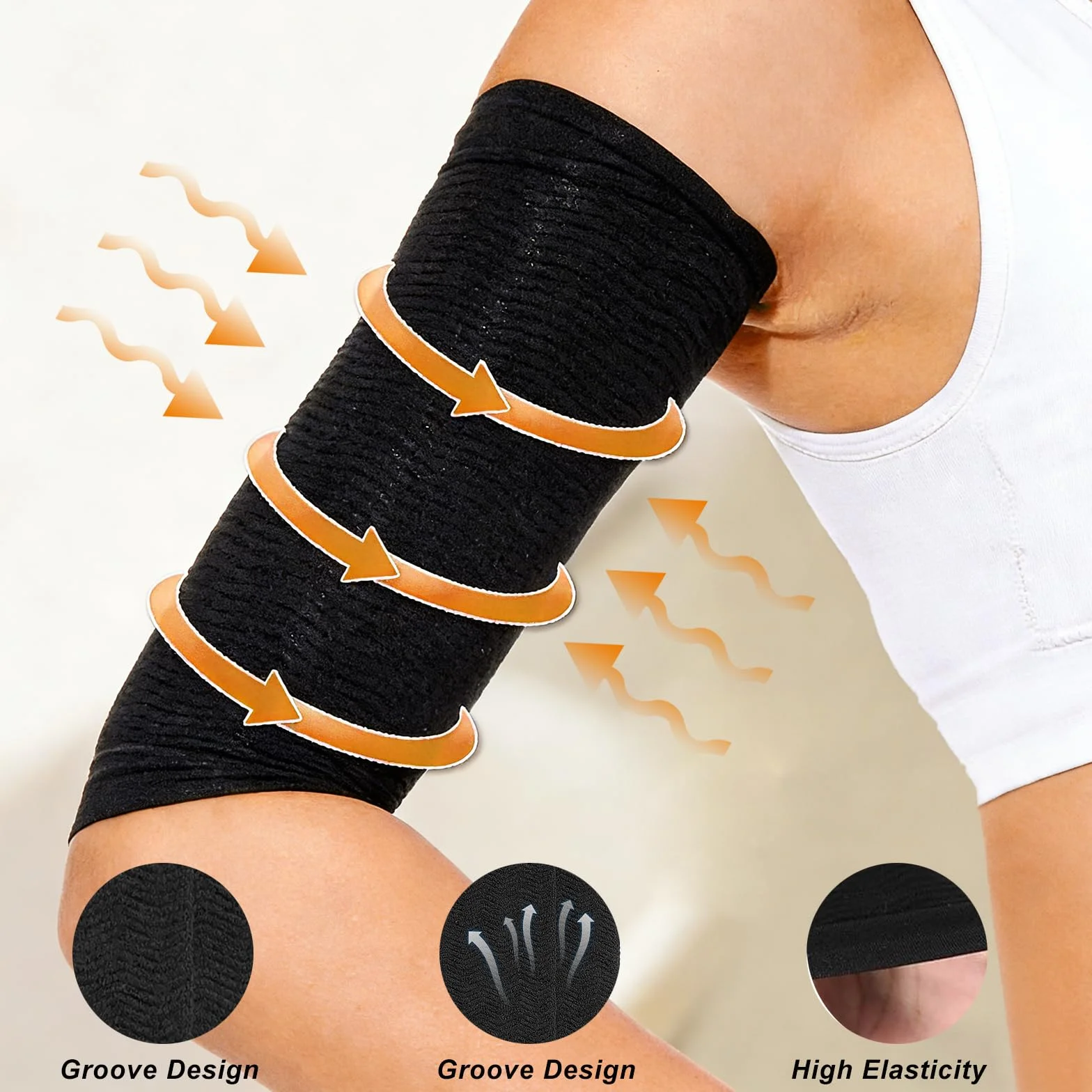 Fasce palestra compressione dimagrante Braccio Maniche Migliorare Shaper per Sport Fitness