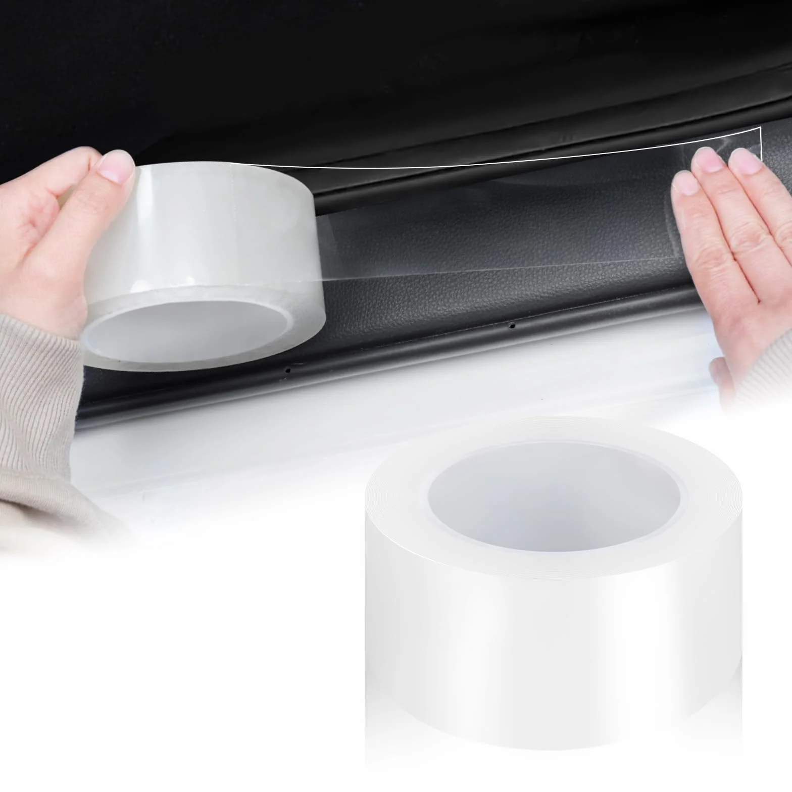 EINESIN Protezione per porta dell'auto Trasparente 5cm×10M, Pellicola universale di protezione per portiera dell'auto, Protezioni Per Davanzali Per Porte Auto Universali, Autoadesive