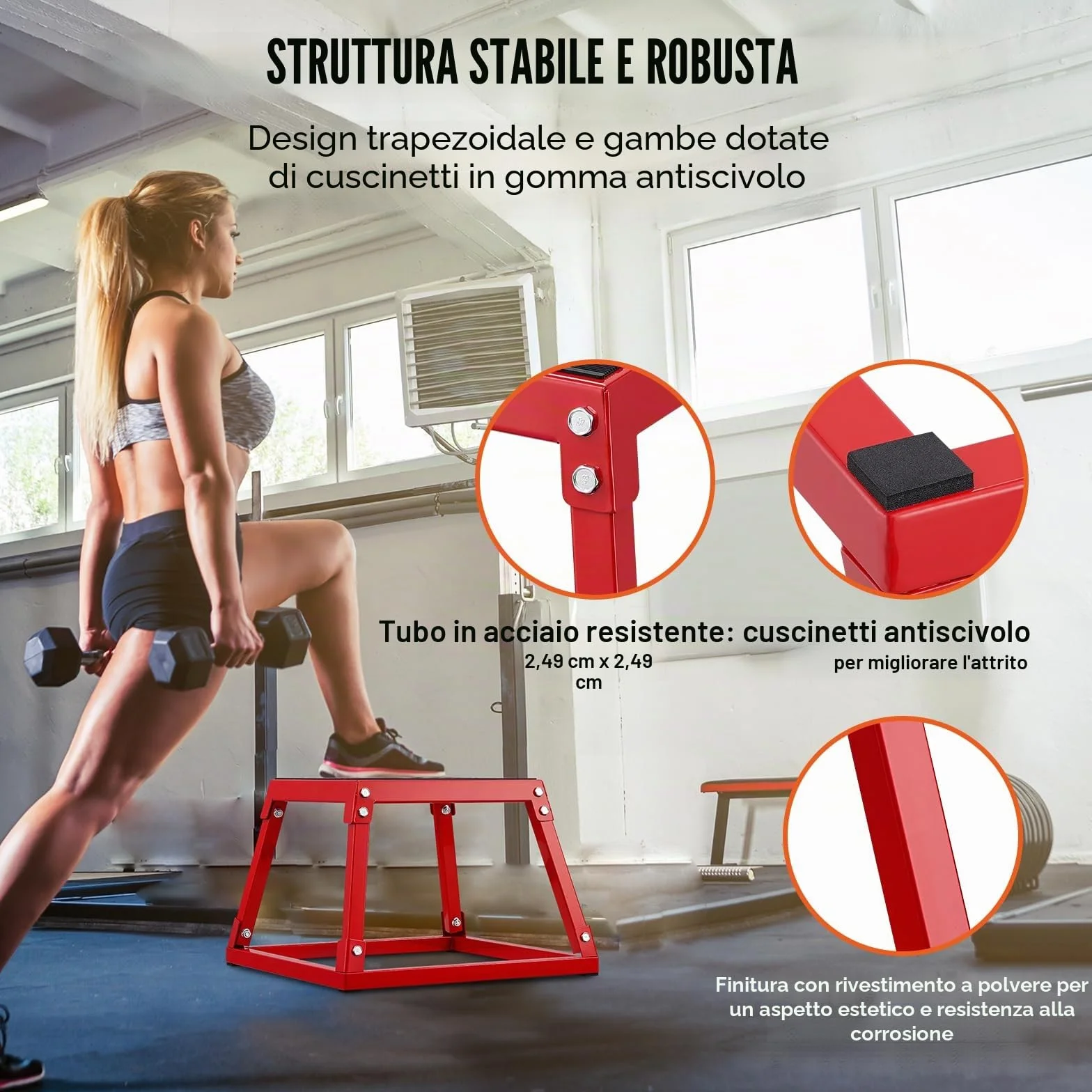 VEVOR Box Pliometrico 305mm Piattaforma Pliometrica Carico 227 kg Jump Box Allenamento Fitness Crossfit