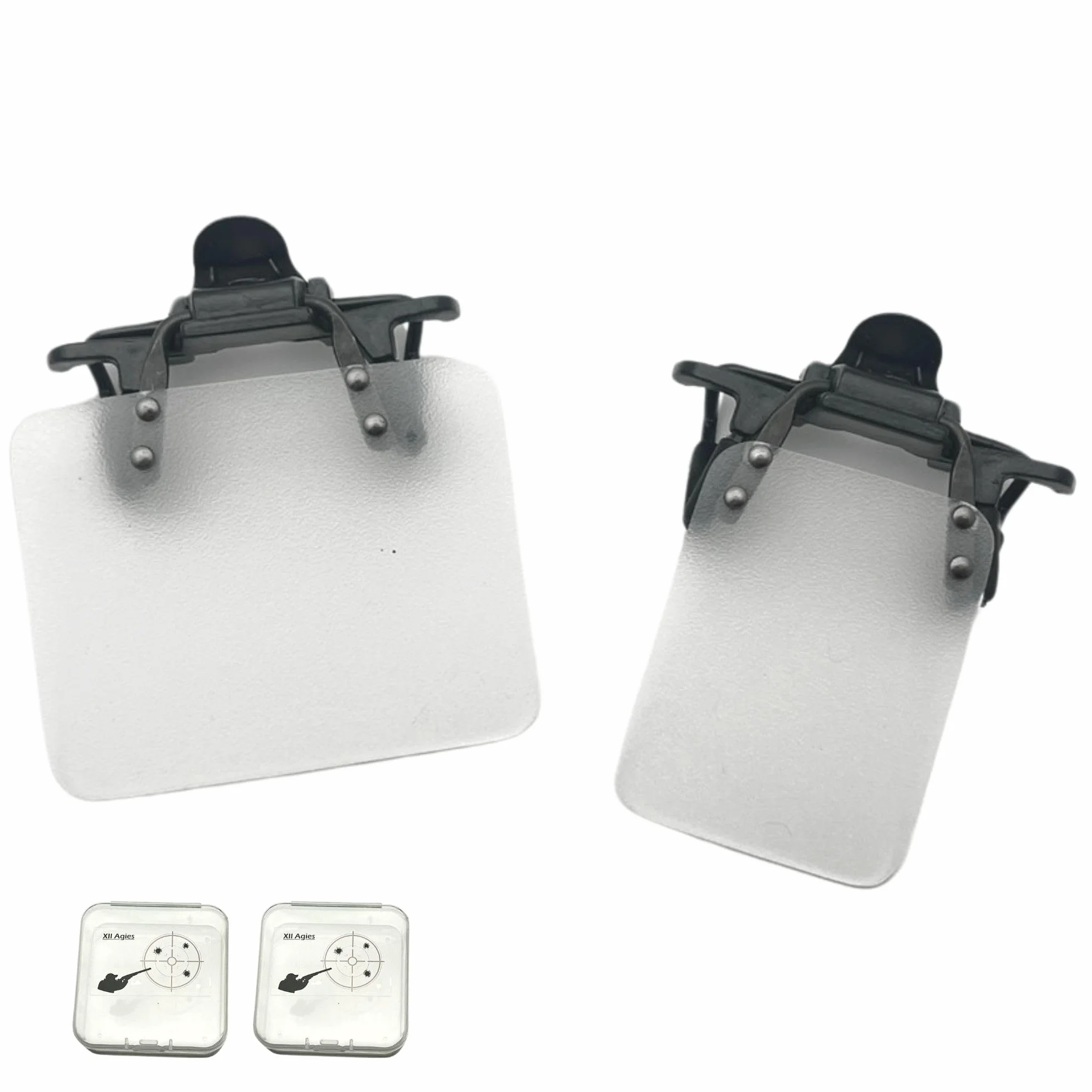 Set di 2 paia di occhiali da tiro standard internazionali per occhiali da vista