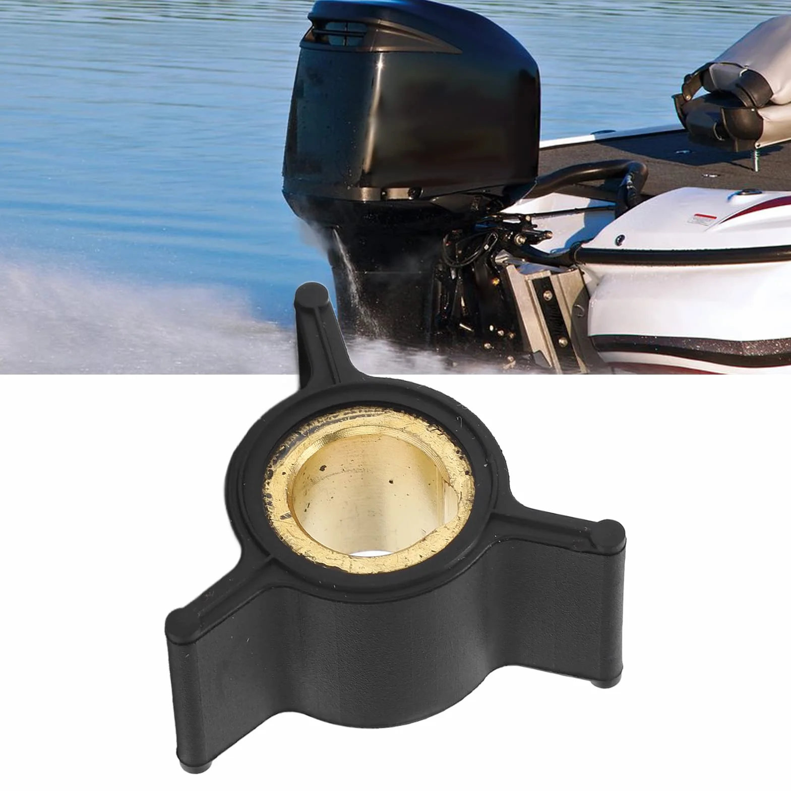 Girante della Pompa Acqua Fuoribordo 3 Pale 433935 Ricambio Evinrude 2 Tempi 2HP 3HP 4HP