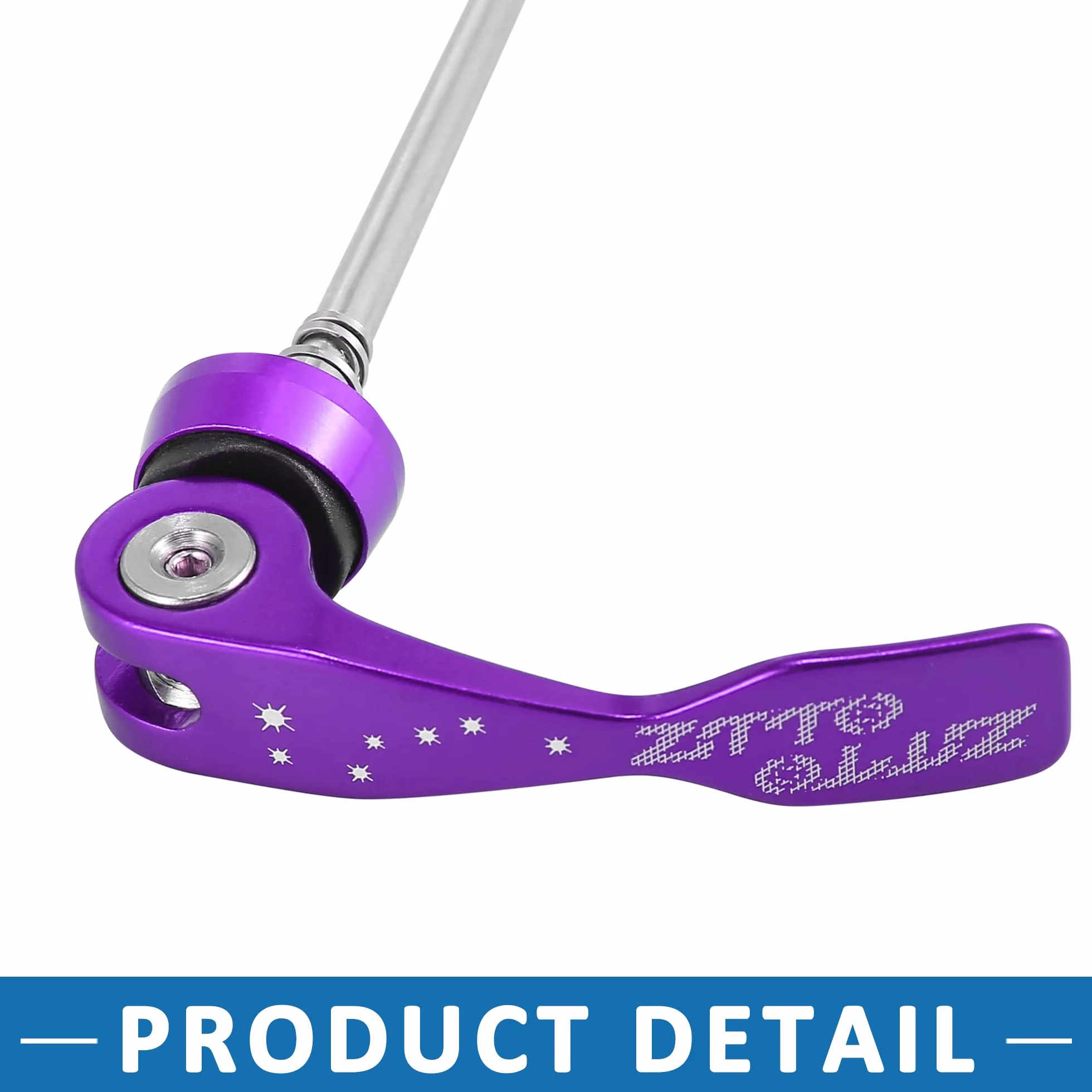 ABSOPRO Bici Rapida Rilascio Leva Spirale Assale Ruota Mozzo Viola 2 Set