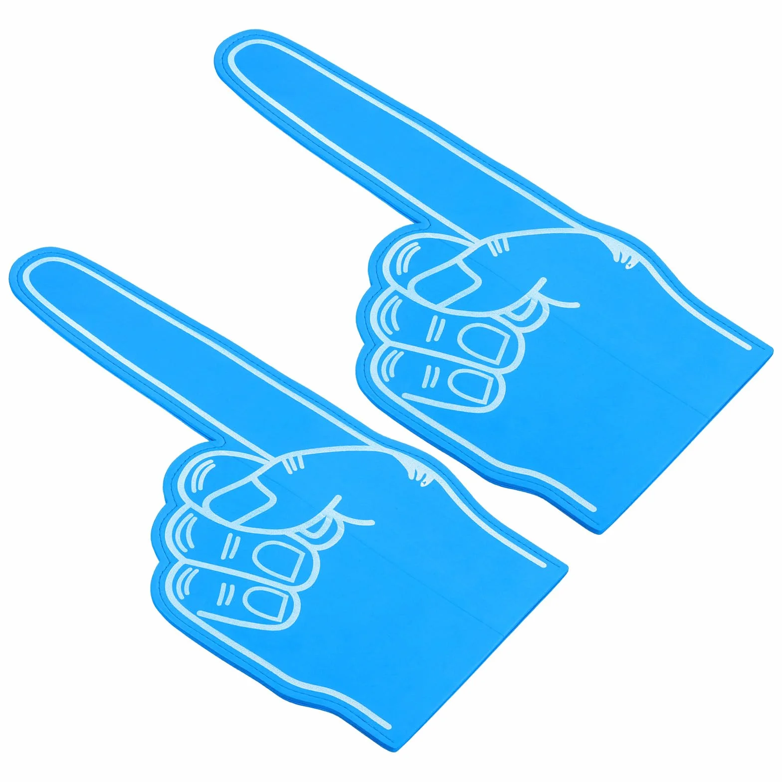 PATIKIL Dito di Schiuma Gigante da 18 Pollici, 2pz, Mano di Schiuma Vuota Fai-da-Te per Cheerleading, Eventi Sportivi, Feste, Blu