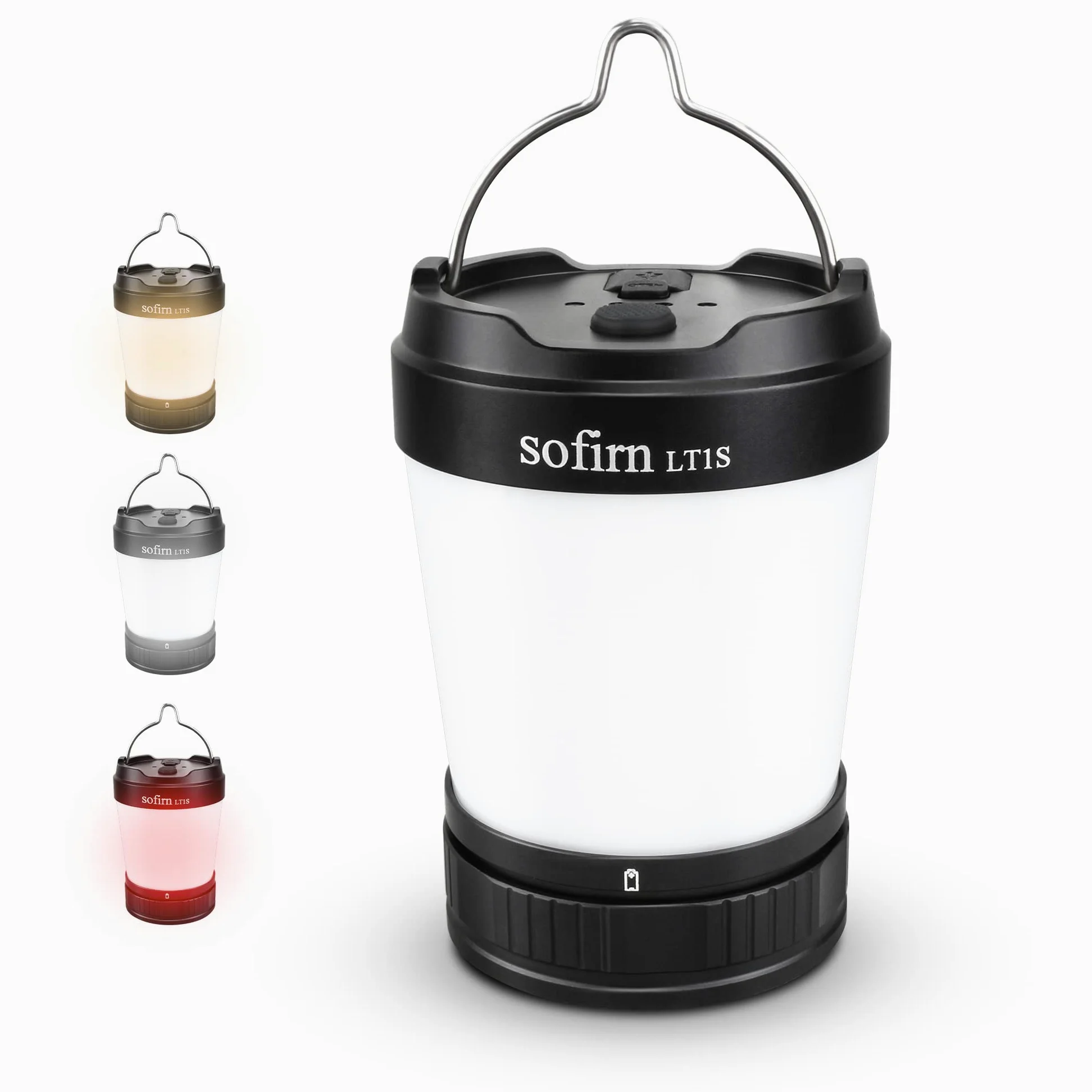 Sofirn LT1S Lanterna Ricaricabile, Lanterna LED da Campeggio con Funzione Powerbank IPX8, Impermeabile per Uragano, Campeggio, Kit di Emergenza (LT1S-kit)