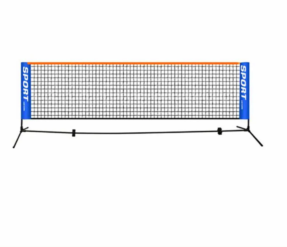 Rete da Tennis Portatile 3-6 Metri Standard per Allenamento Match Senza Telaio Badminton 6.1M