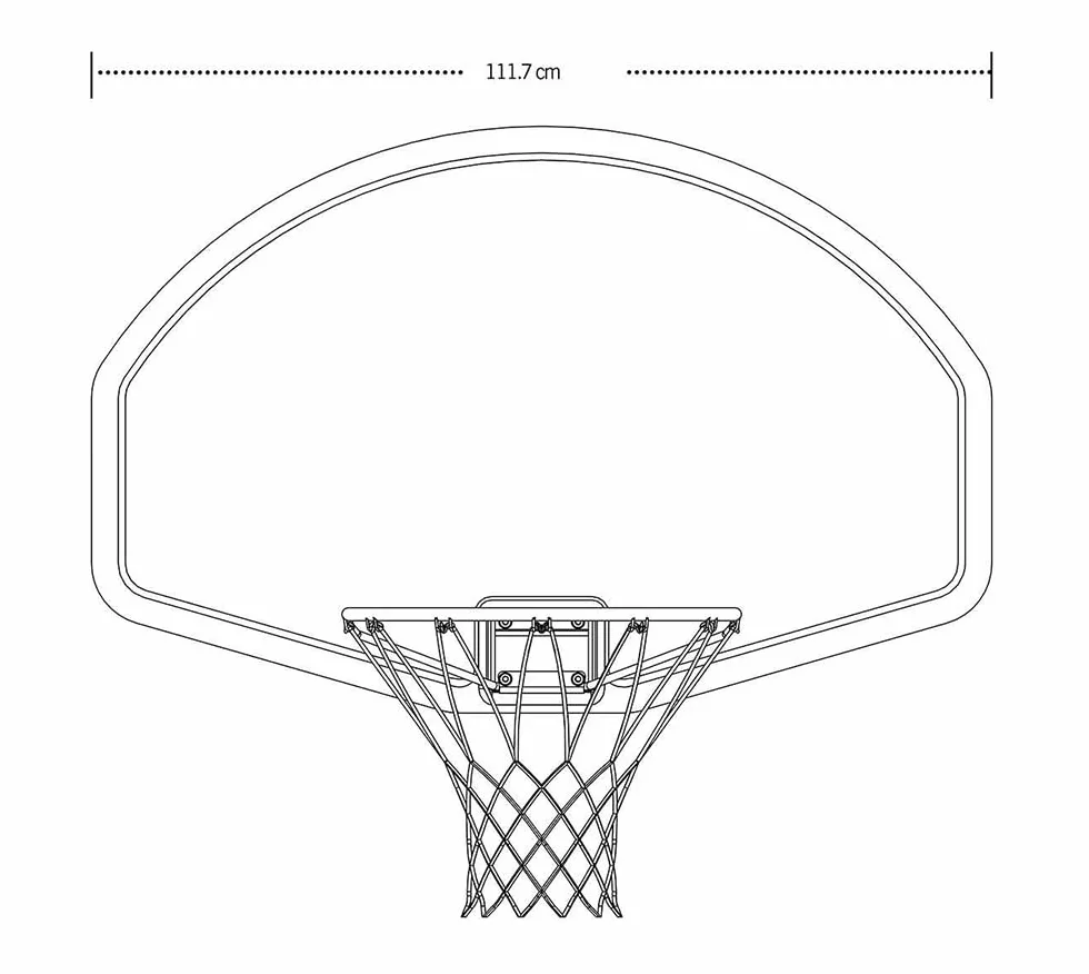 LIFETIME Tabellone da basket da muro 112x72 cm HDPE Slam-It® esterno resistente UV