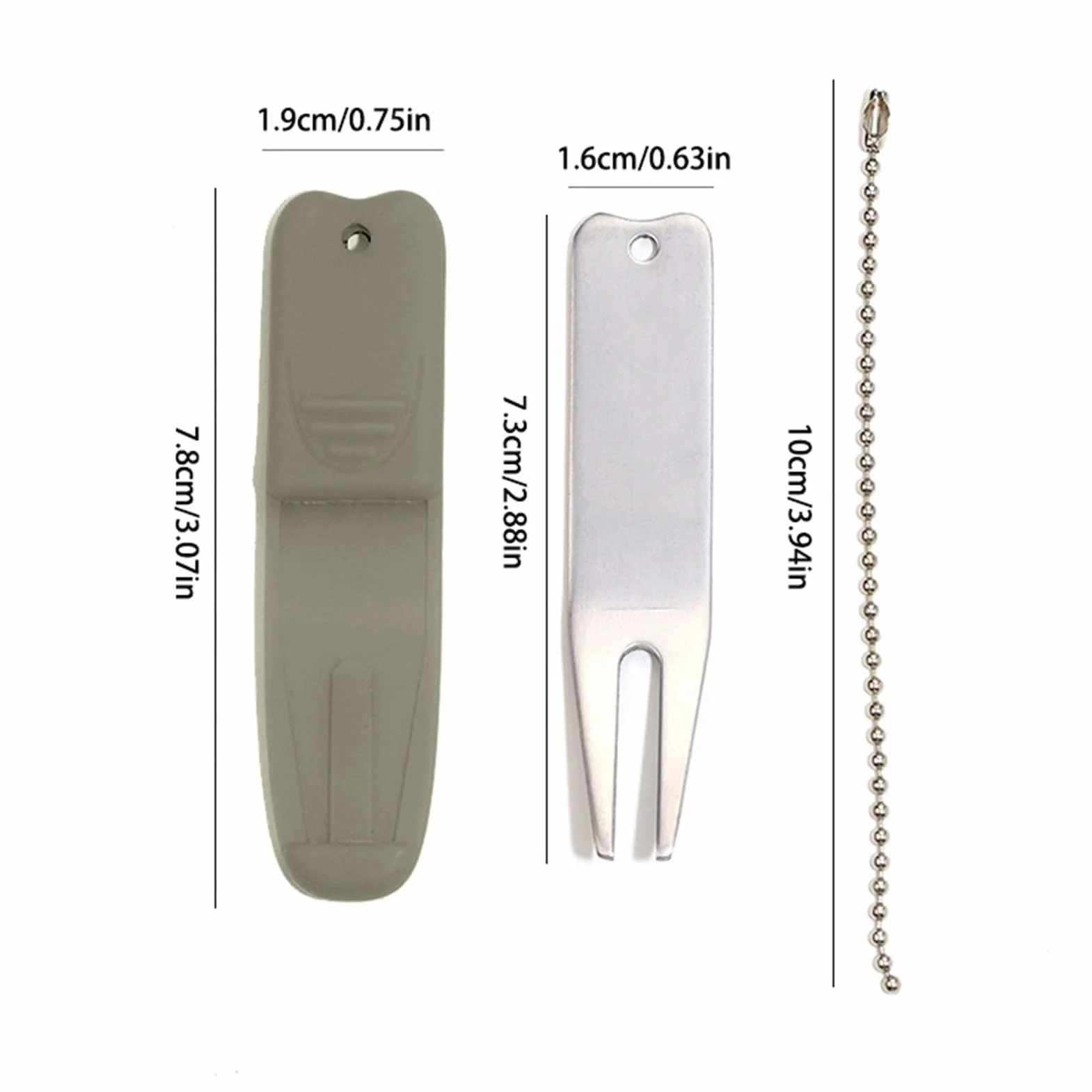 Forcella da Golf Riparazione Divot Fairway Ball Mark Tool Prato Allenamento