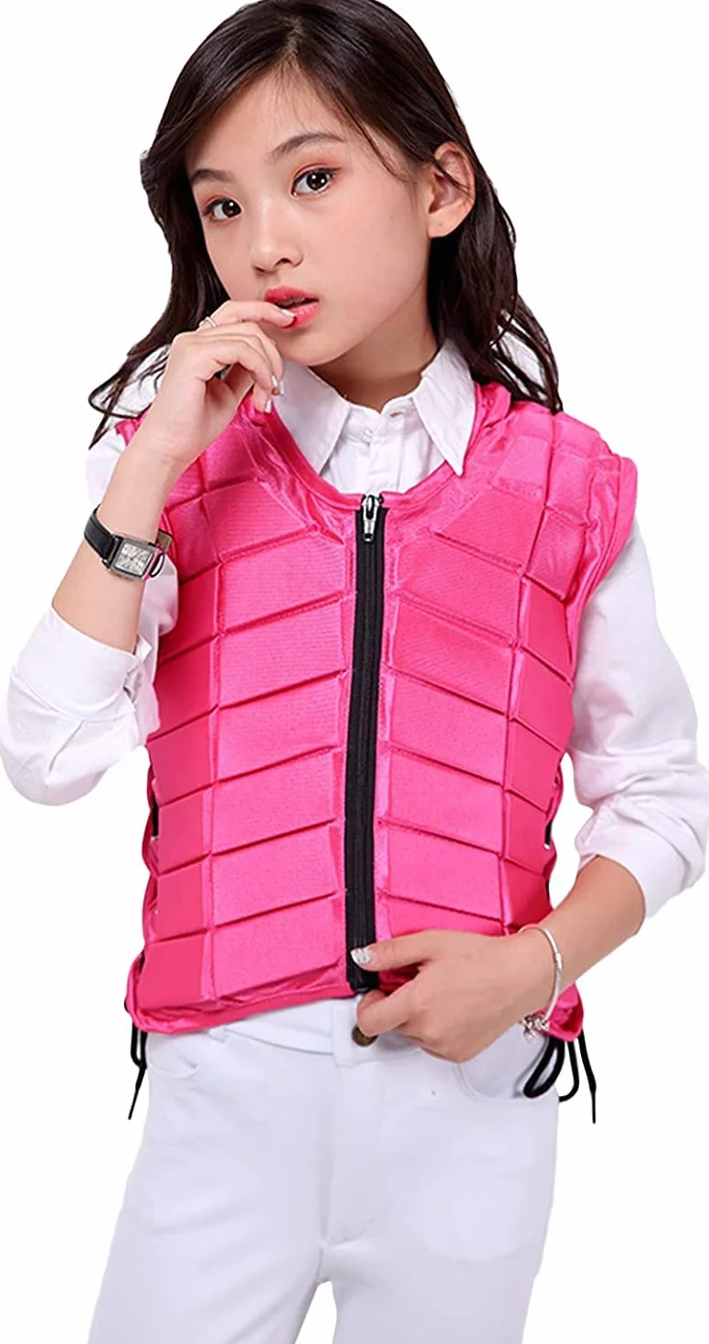 TentHome Unisex Bambini Gilet di Protezione Equestre EVA imbottito sicurezza equitazione attrezzature di Protezione del Corpo Guardia Gilet di assorbimento degli Urti