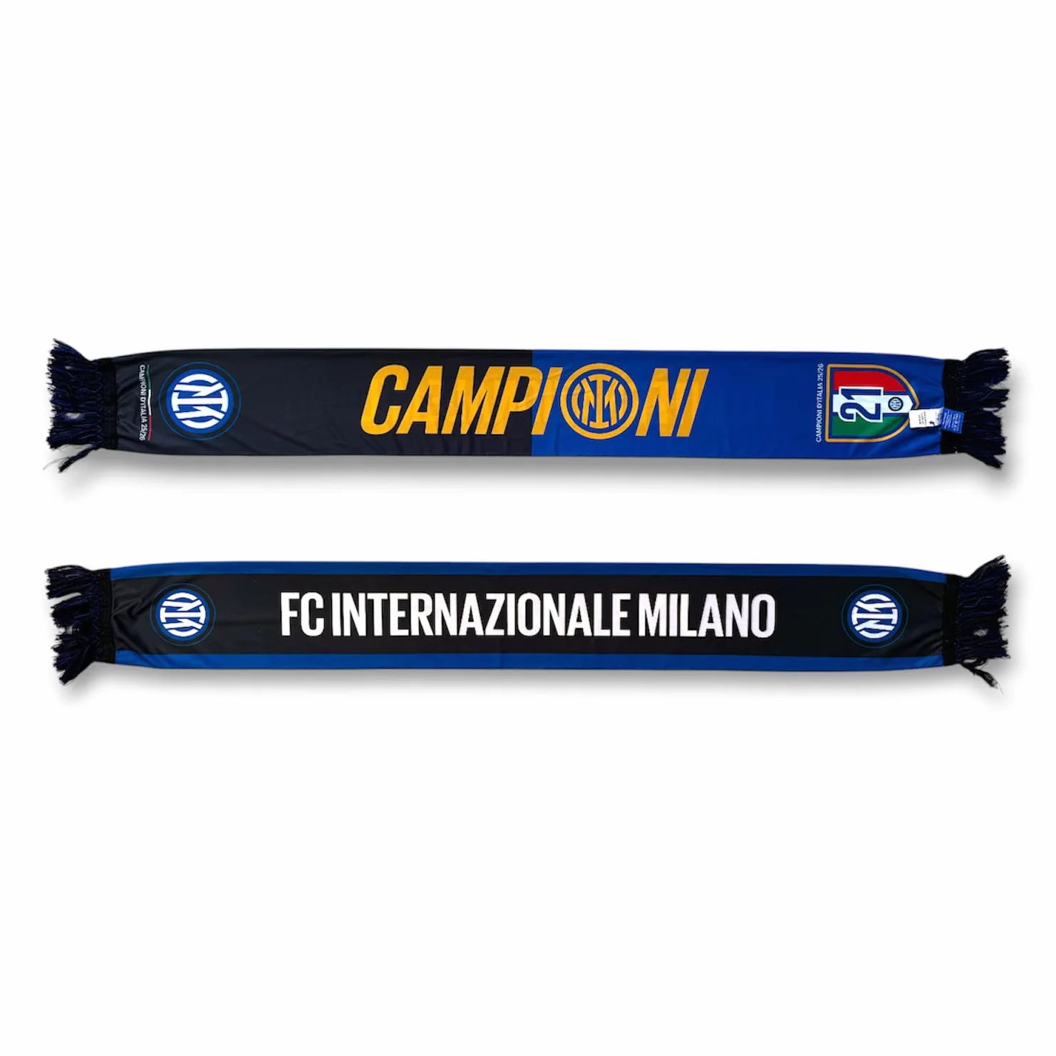 Sciarpa Poliestere Inter Celebrativa Campioni d'Italia 2025/2026 Double Face